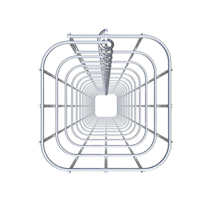 Coluna de gabião 17 x 17 cm, MW 5 x 10 cm quadrado