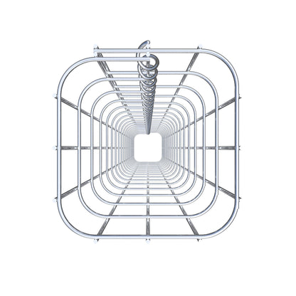 Coluna de gabião 17 x 17 cm, MW 5 x 10 cm quadrado