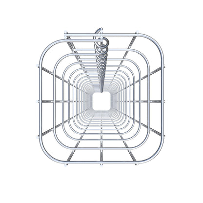 Coluna de gabião 17 x 17 cm, MW 5 x 10 cm quadrado