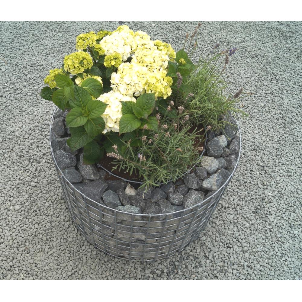 Raised bed round, outer diameter 62 cm, height 50 cm, mesh size 5 x 5 cm, wall thickness 10 cm