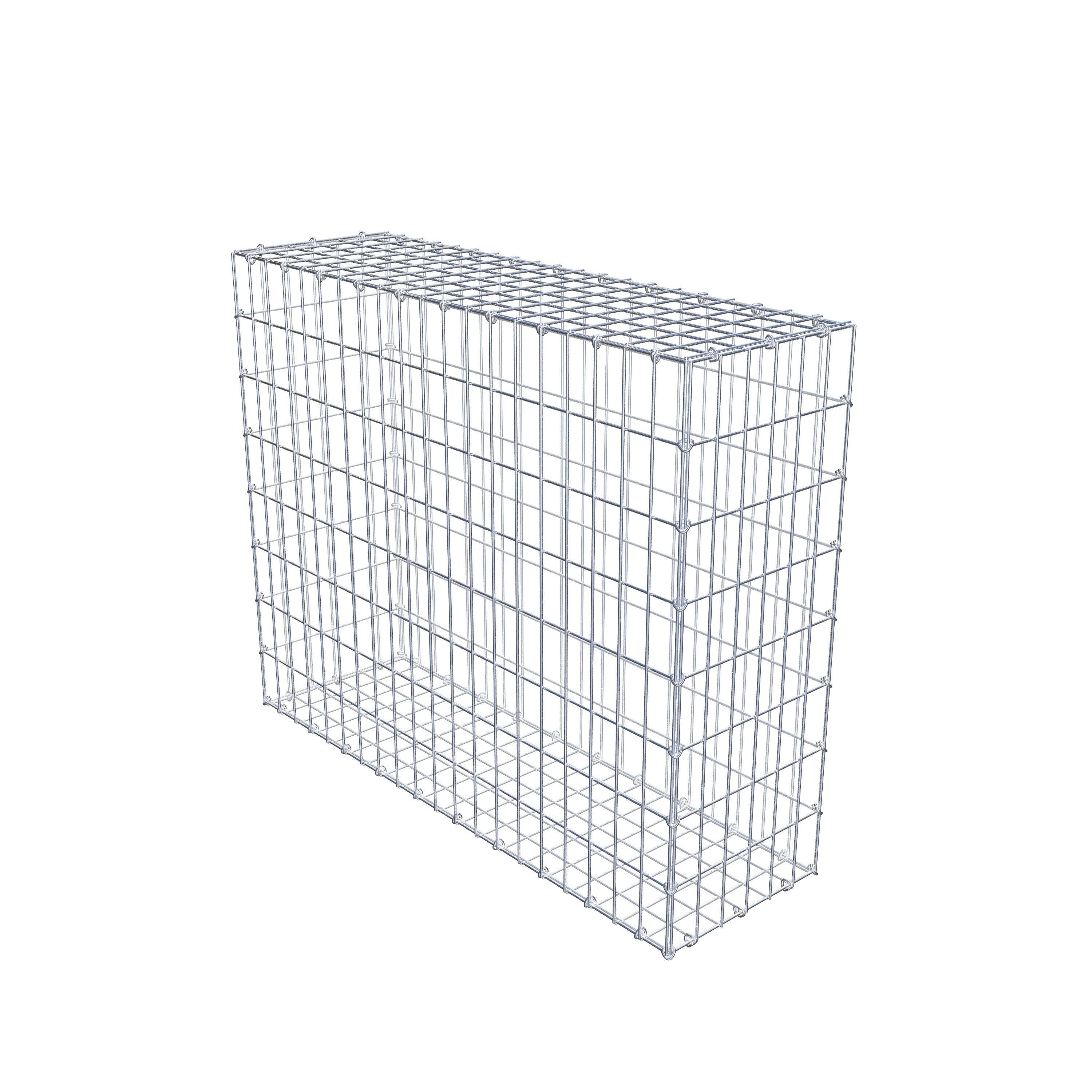 Gabion 100 cm x 80 cm x 30 cm (L x H x D), maskestørrelse 5 cm x 10 cm, C-ring