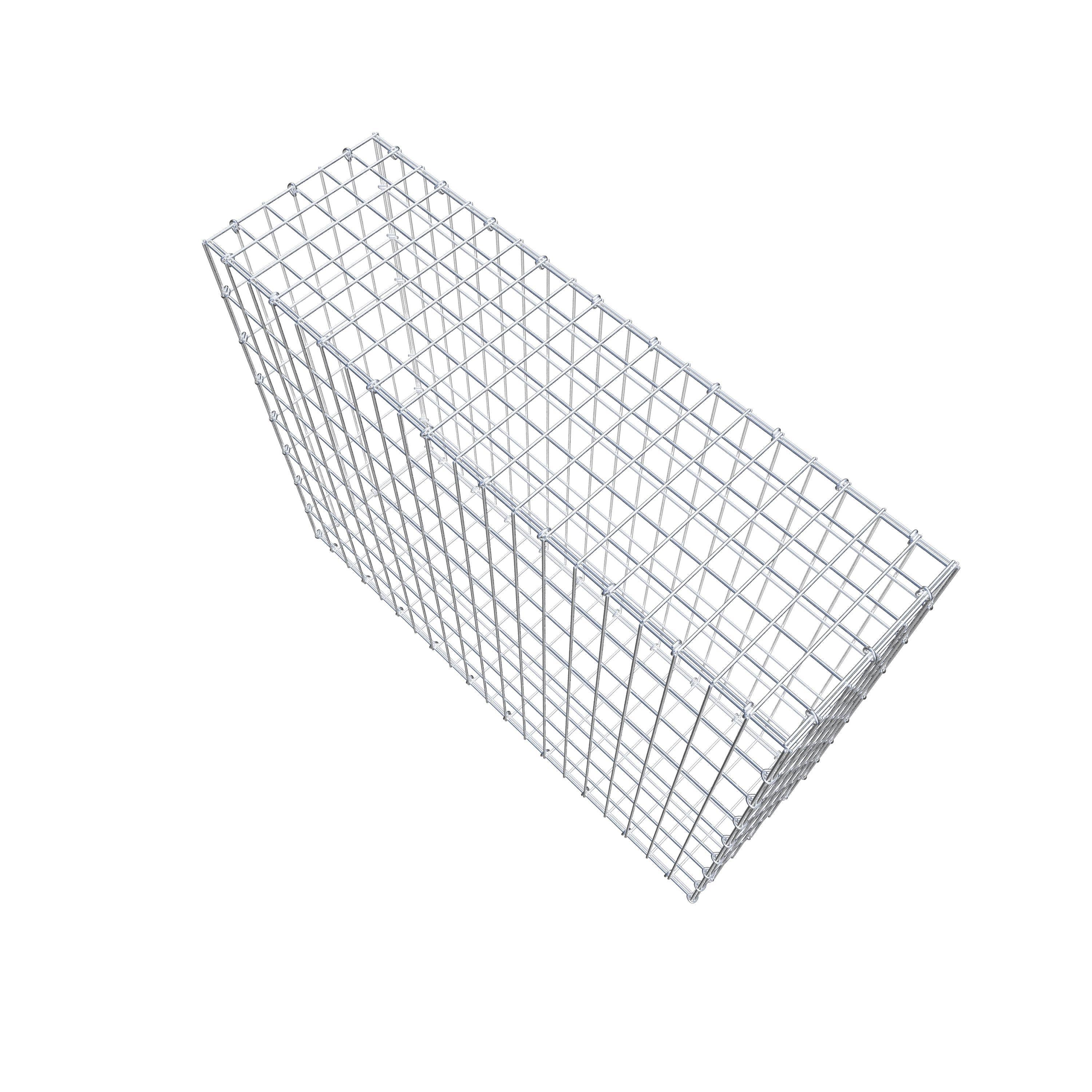 Gabion 100 cm x 80 cm x 30 cm (L x H x D), maskestørrelse 5 cm x 10 cm, C-ring