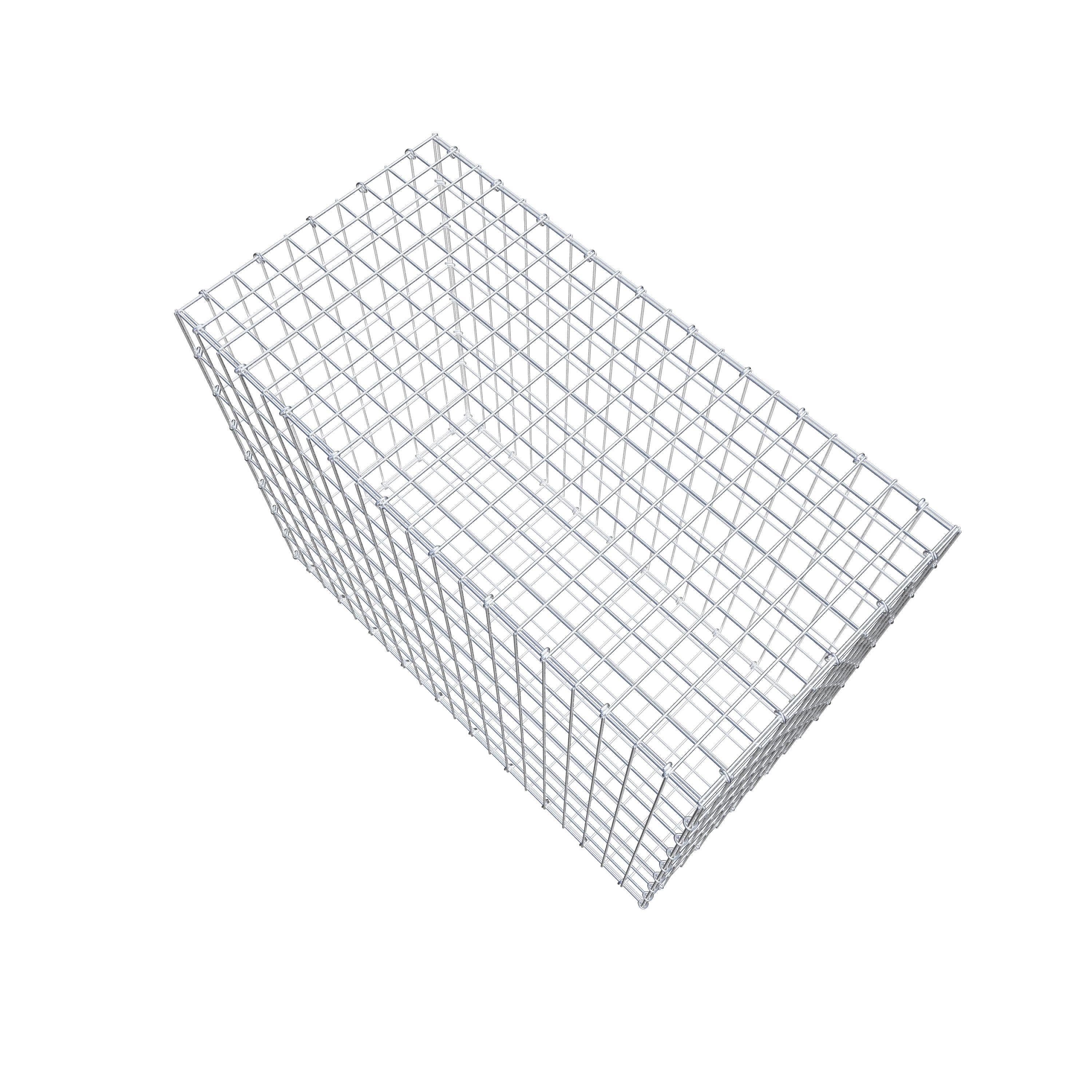 Gabion 100 cm x 80 cm x 50 cm (L x H x D), maskestørrelse 5 cm x 10 cm, C-ring