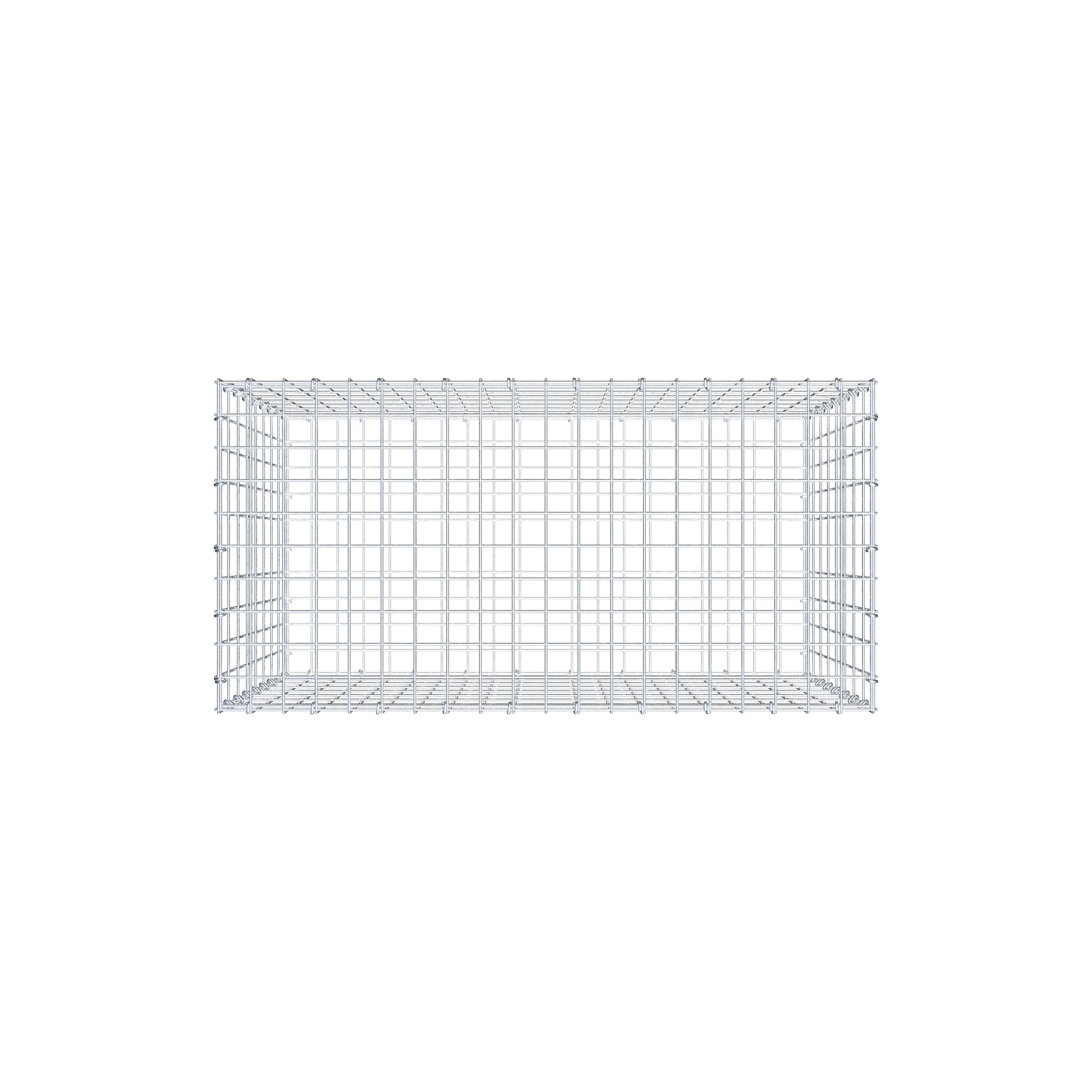 Gabion 100 cm x 80 cm x 50 cm (L x H x D), maskestørrelse 5 cm x 10 cm, C-ring