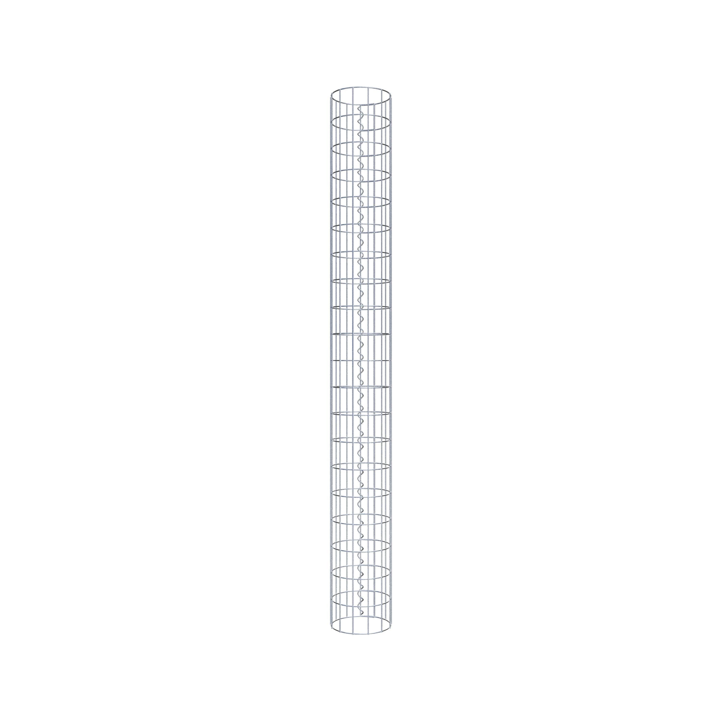 Colonne de gabion ronde 22 cm de diamètre, 200 cm de hauteur, maille 5 cm x 10 cm