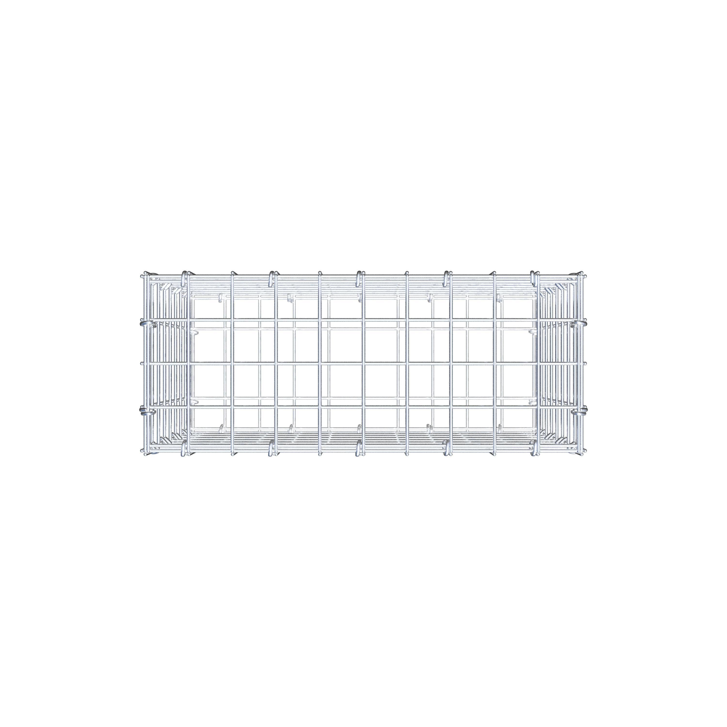 Gabione 50 cm x 40 cm x 20 cm (L x H x T), Maschenweite 5 cm x 5 cm, C-Ring