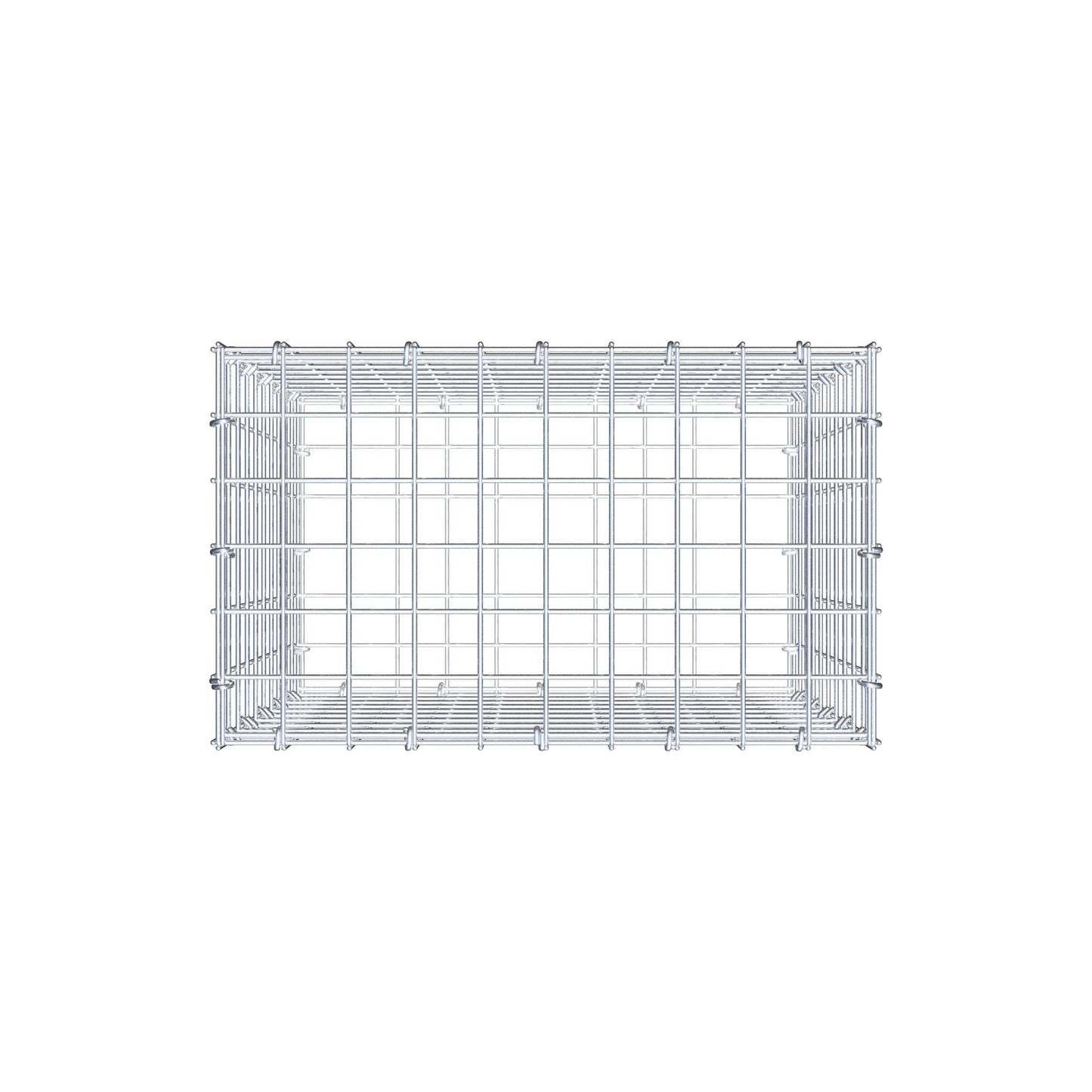 Gabião 50 cm x 50 cm x 30 cm (C x A x P), malhagem 5 cm x 5 cm, anel C
