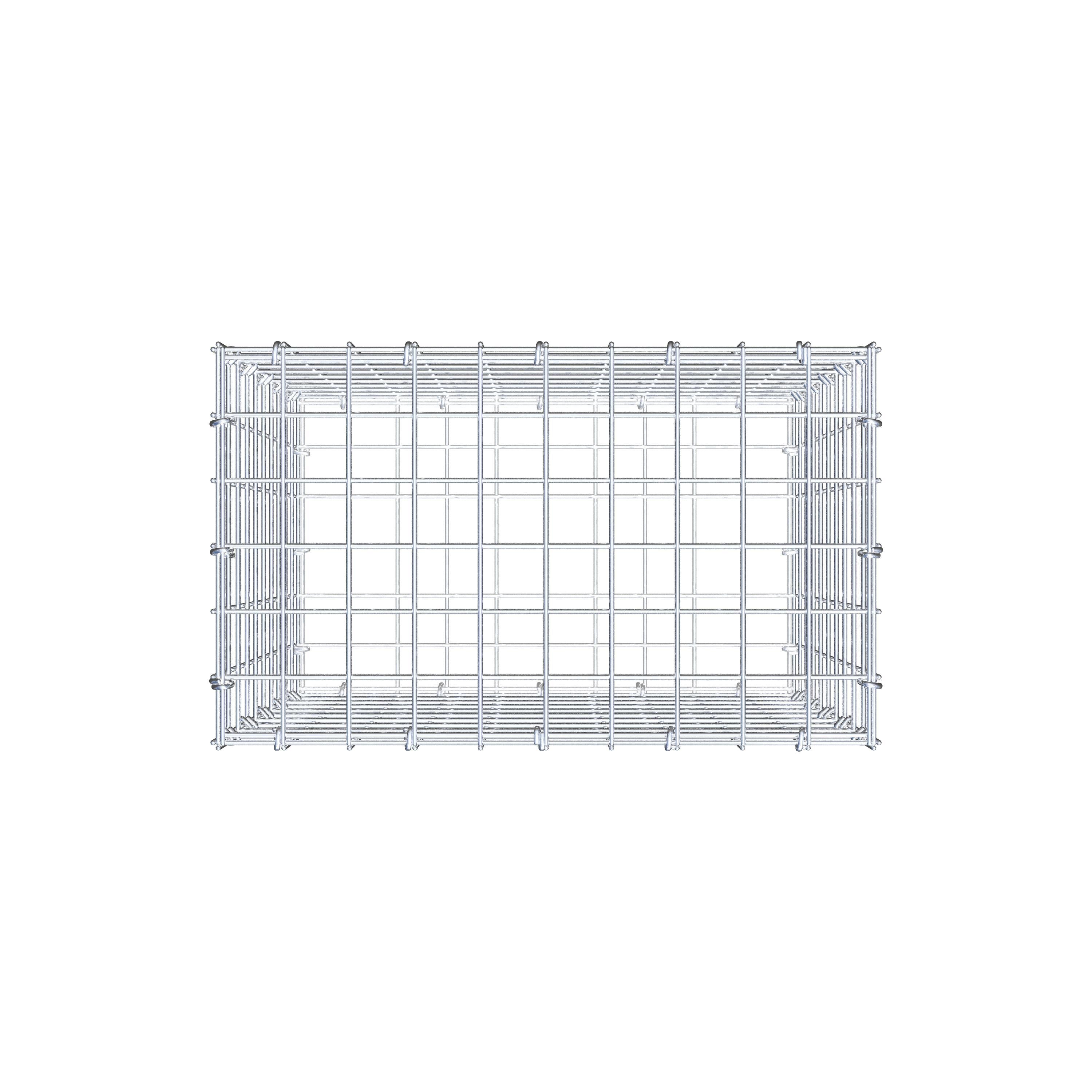 Gabion 50 cm x 50 cm x 30 cm (L x H x D), mesh size 5 cm x 5 cm, C-ring