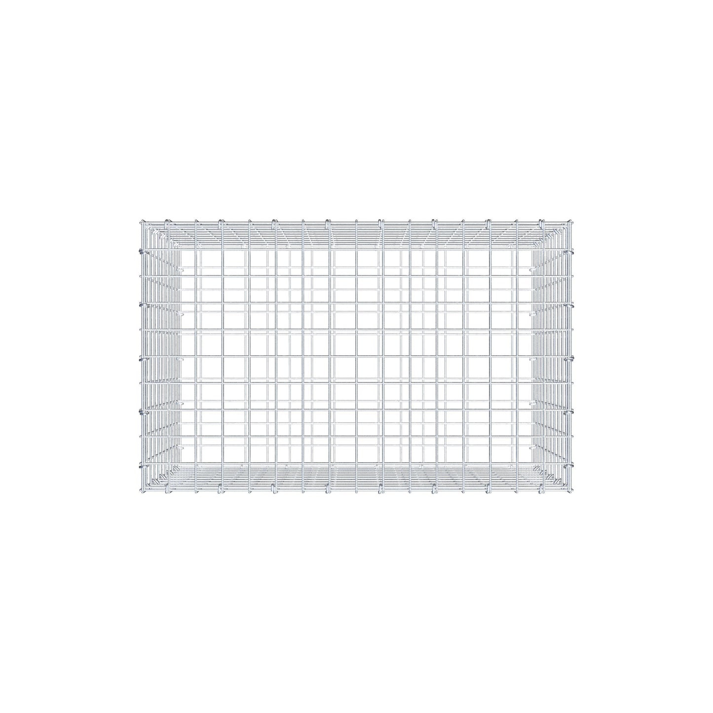 Gabion 80 cm x 50 cm x 50 cm (L x H x P), mailles 5 cm x 5 cm, anneau en C