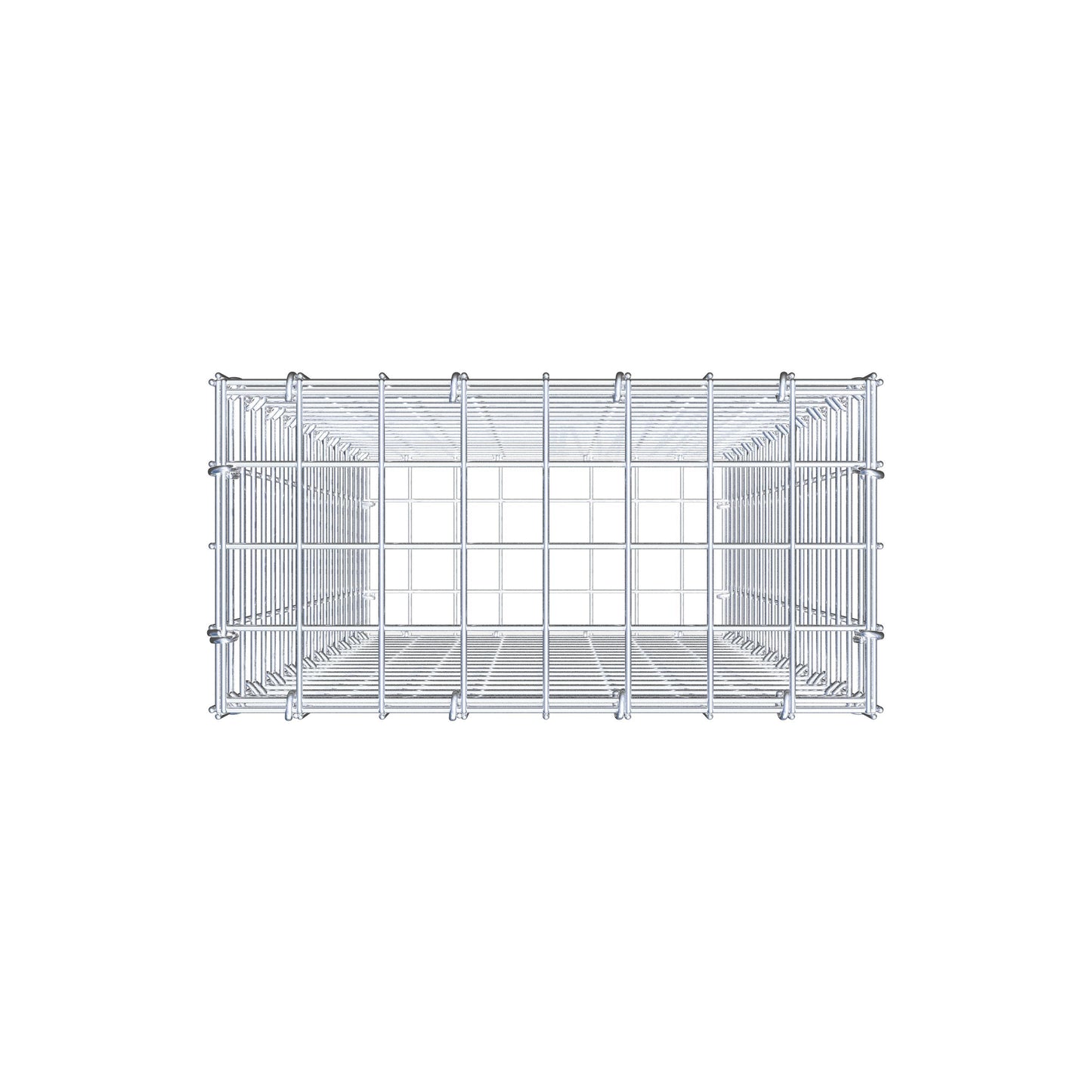 Gabião 100 cm x 40 cm x 20 cm (C x A x P), malhagem 5 cm x 5 cm, anel C