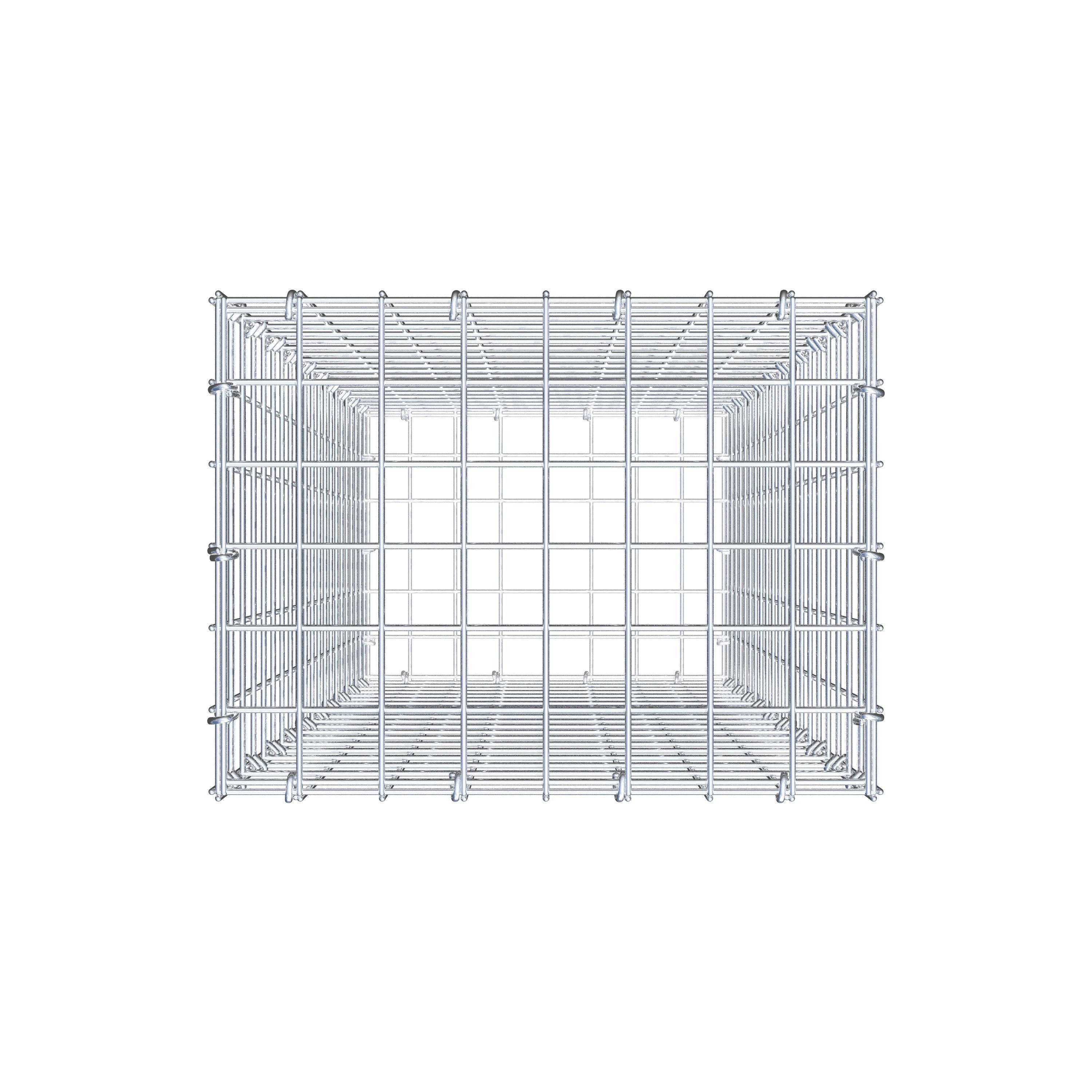 Gabione 100 cm x 40 cm x 30 cm (L x H x T), Maschenweite 5 cm x 5 cm, C-Ring