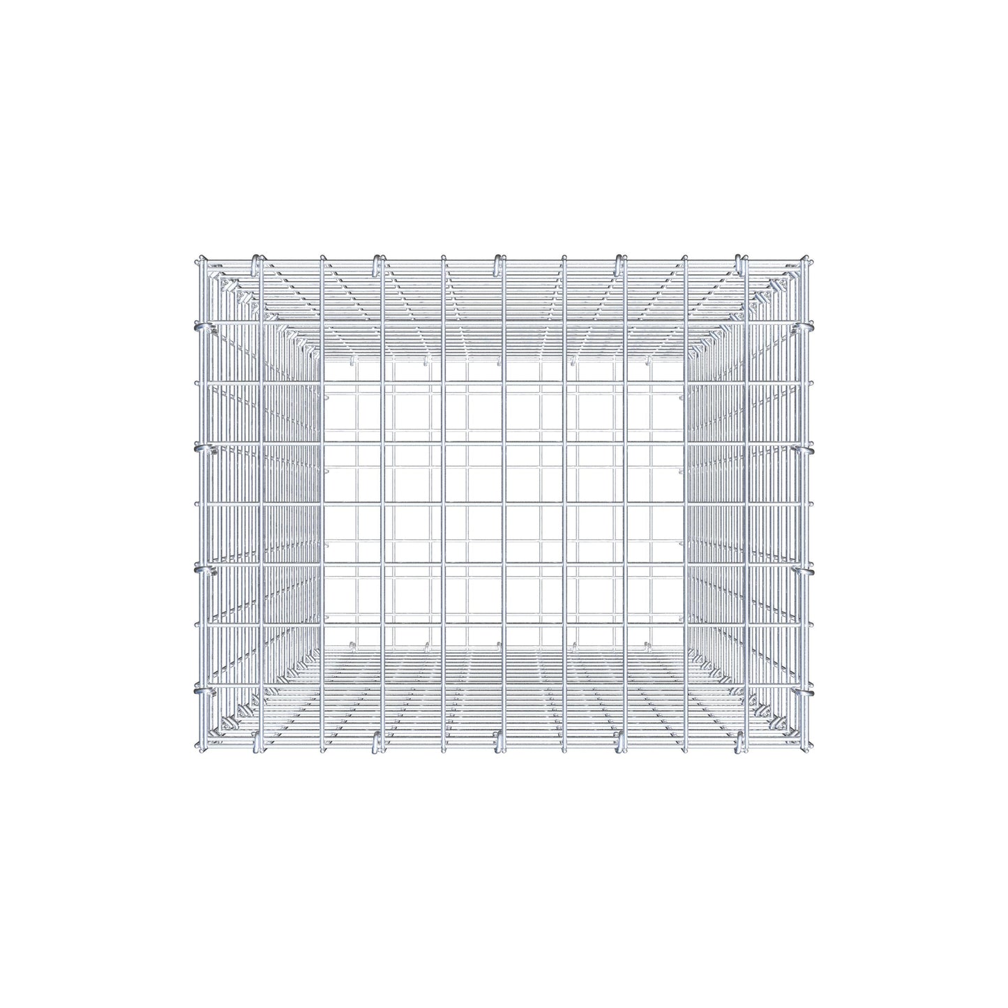 Gabione 100 cm x 50 cm x 40 cm (L x H x T), Maschenweite 5 cm x 5 cm, C-Ring