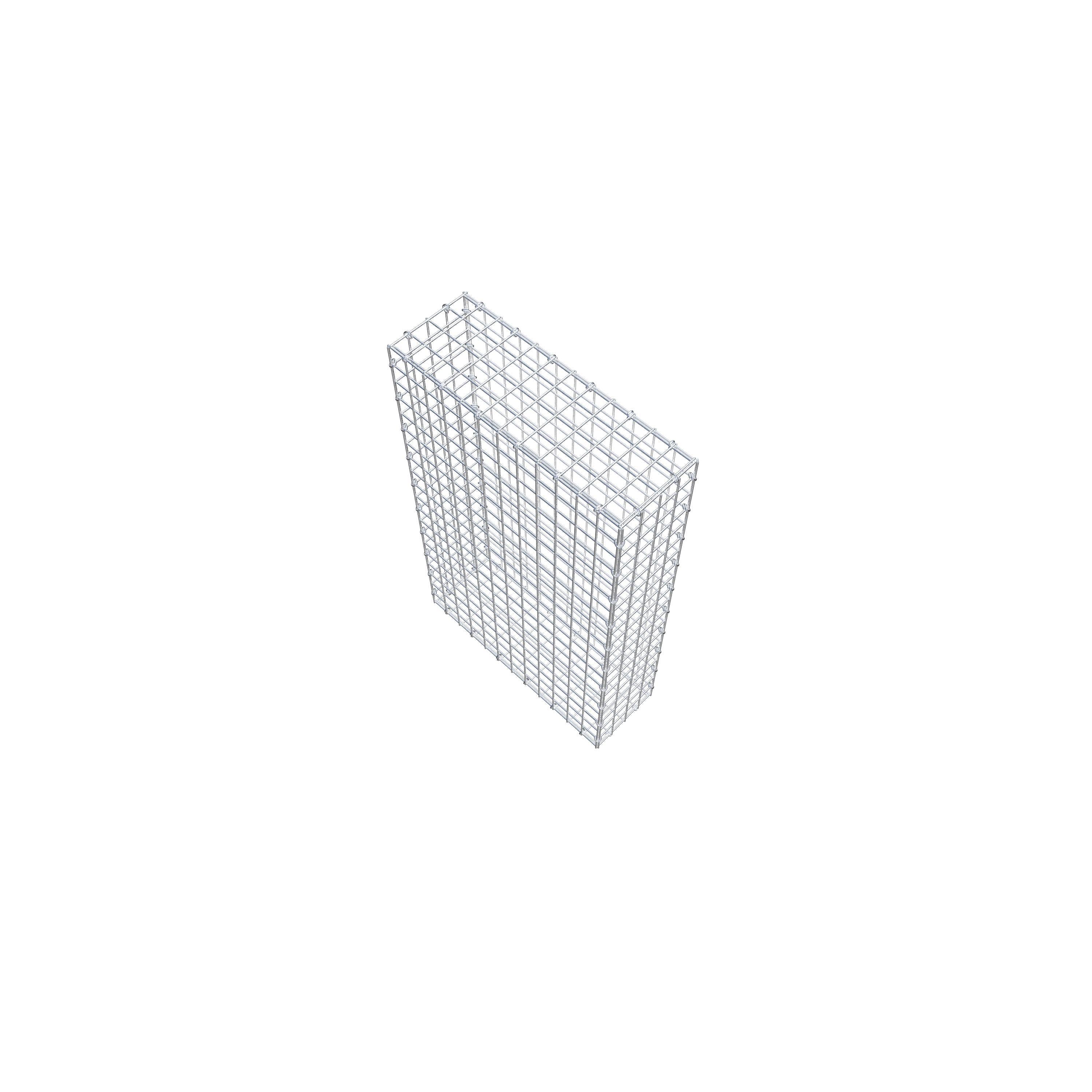 Gabion 100 cm x 60 cm x 20 cm (L x H x D), mesh size 5 cm x 5 cm, C-ring