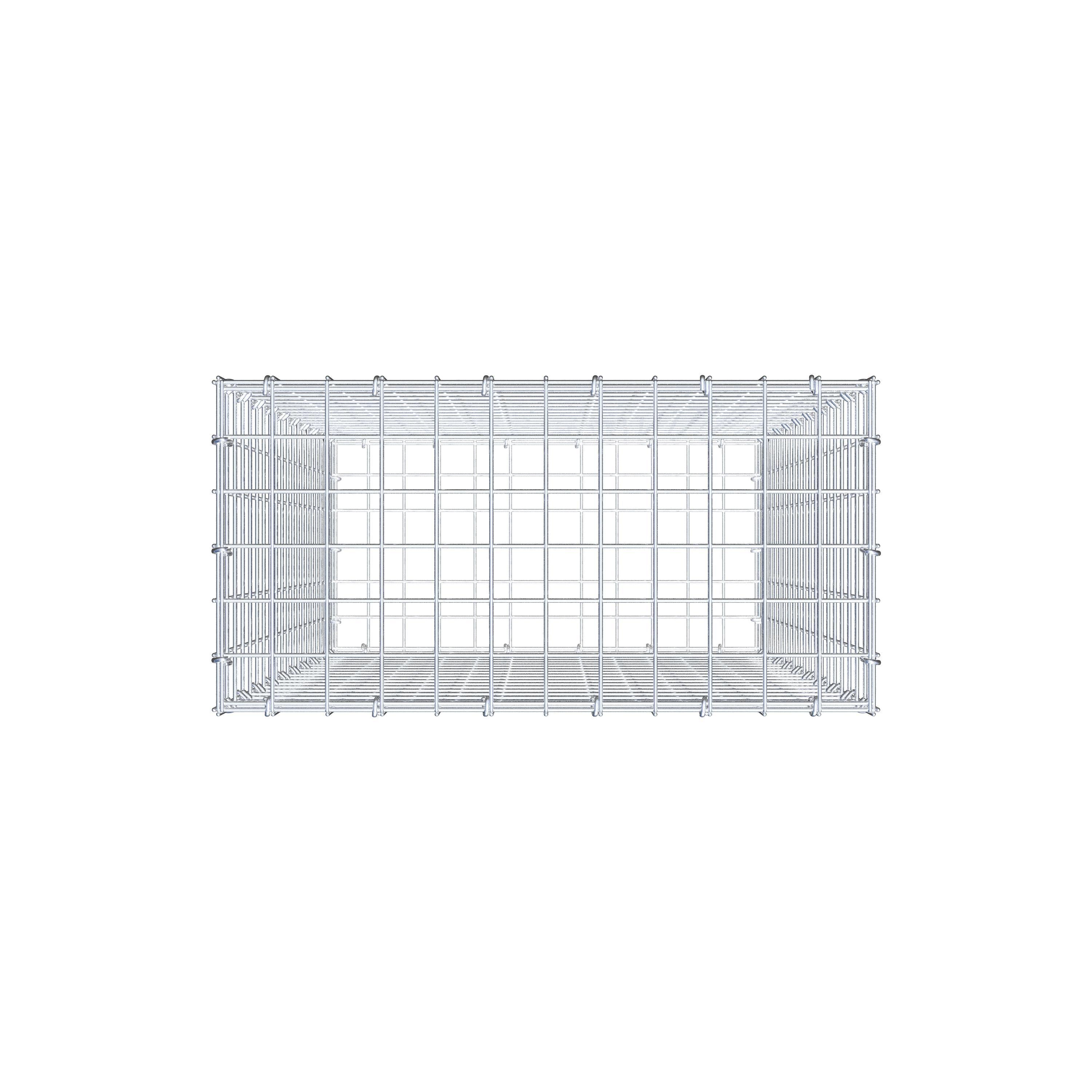 Gabion 100 cm x 60 cm x 30 cm (L x H x D), mesh size 5 cm x 5 cm, C-ring