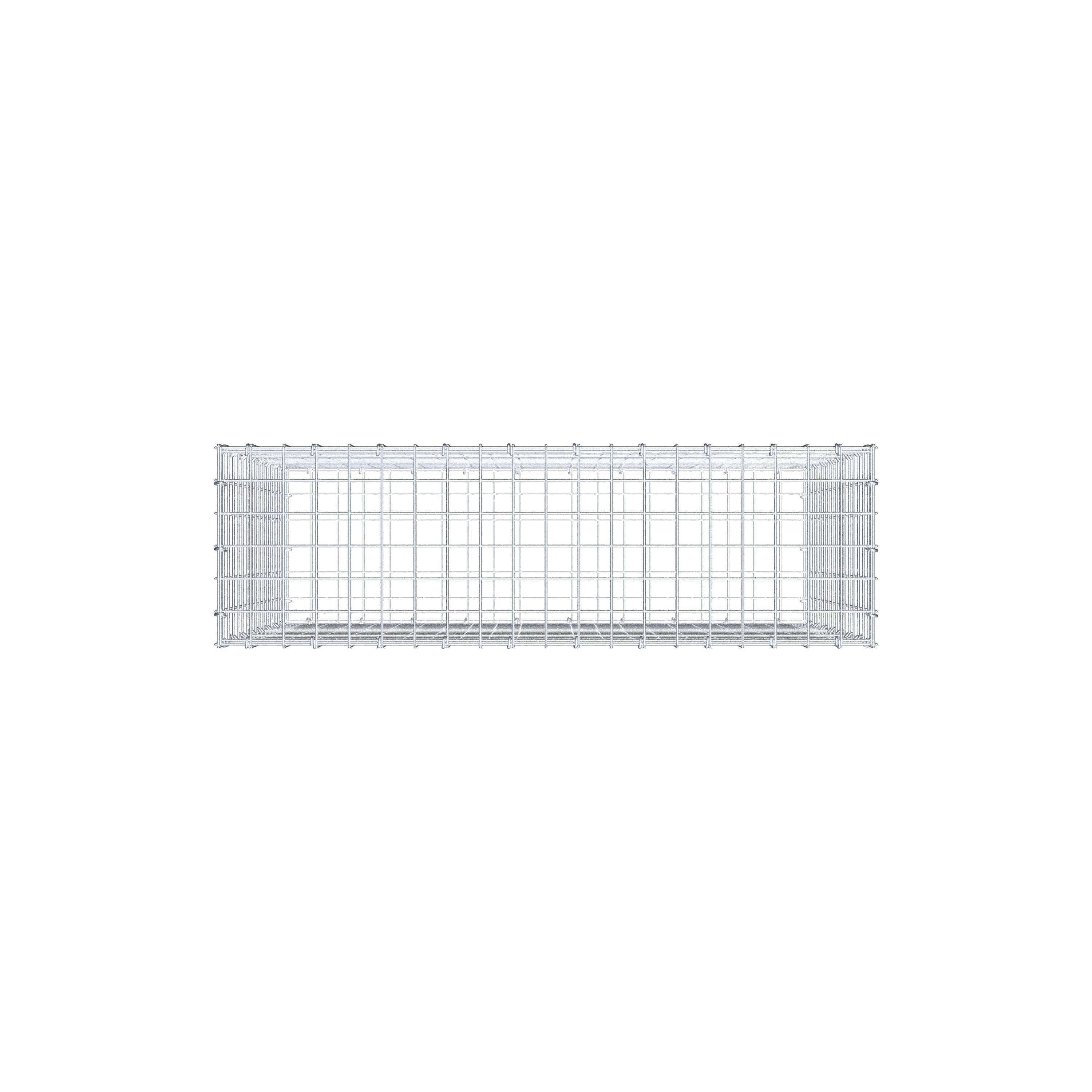 Gabione 100 cm x 80 cm x 30 cm (L x H x T), Maschenweite 5 cm x 5 cm, C-Ring