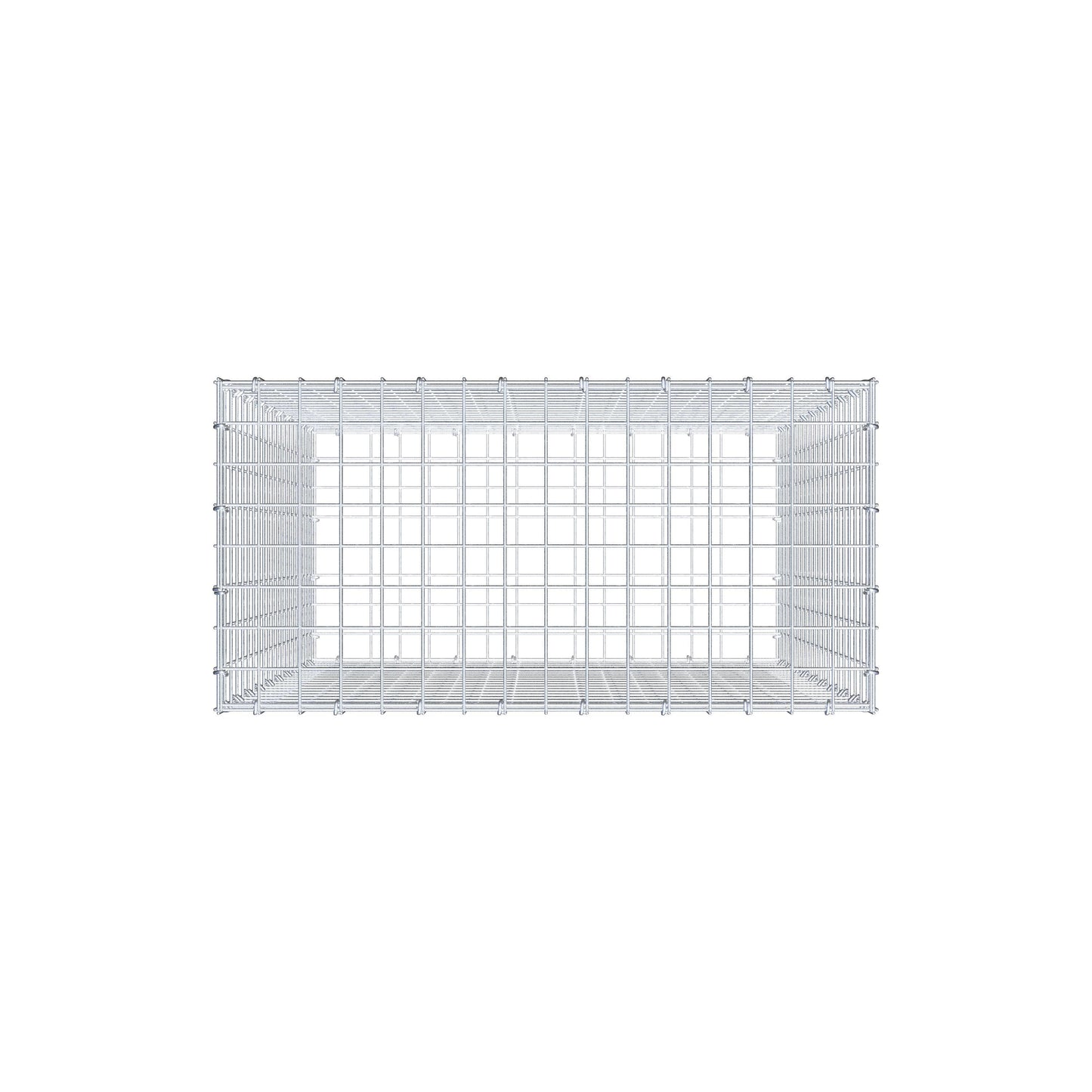 Gabion 100 cm x 80 cm x 40 cm (L x H x D), maskestørrelse 5 cm x 5 cm, C-ring