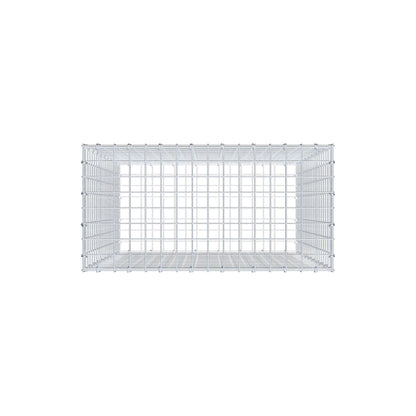 Gabion 100 cm x 80 cm x 40 cm (L x H x D), maskestørrelse 5 cm x 5 cm, C-ring
