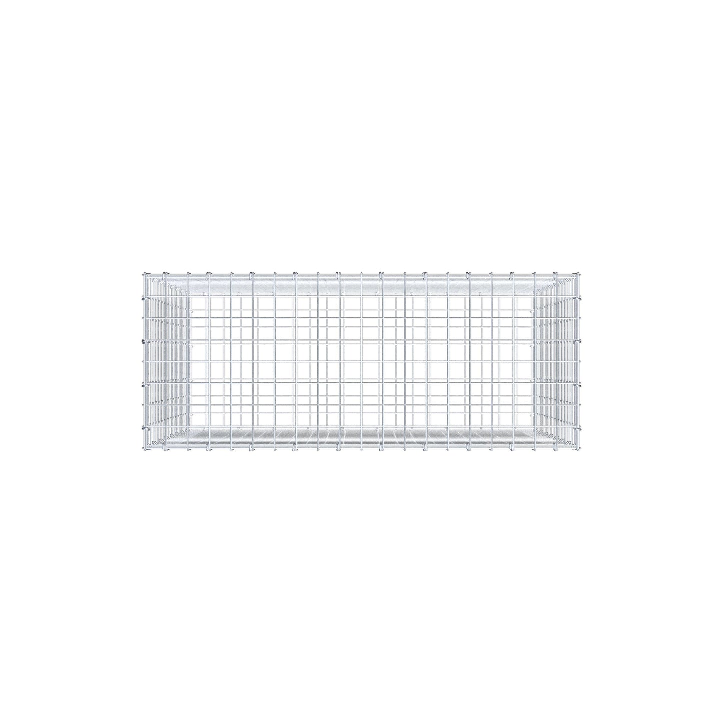 Gabion 100 cm x 80 cm x 40 cm (L x H x D), maskestørrelse 5 cm x 5 cm, C-ring