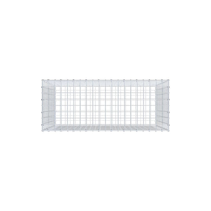 Gabion 100 cm x 80 cm x 40 cm (L x H x D), maskestørrelse 5 cm x 5 cm, C-ring