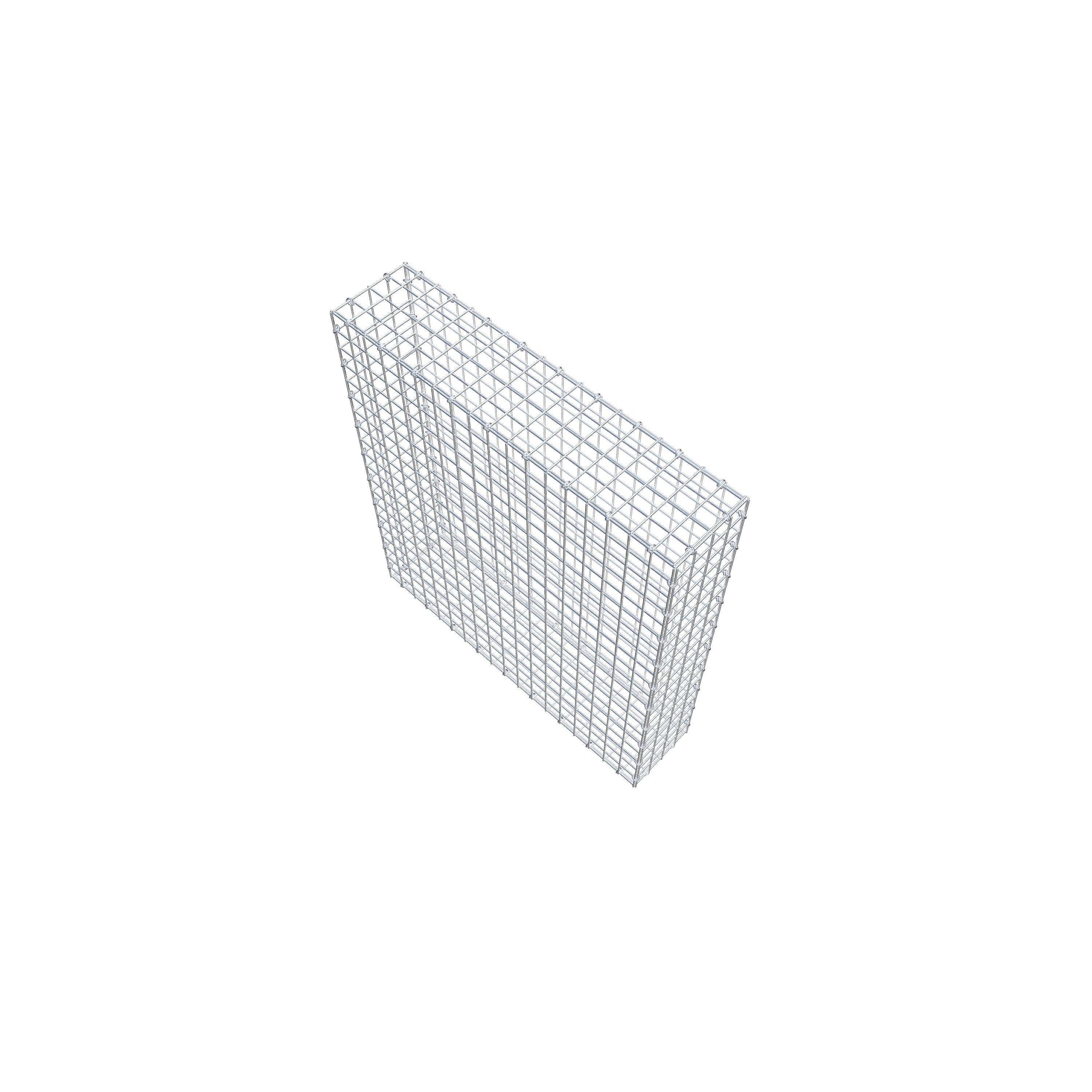 Gabion 100 cm x 90 cm x 20 cm (L x H x D), mesh size 5 cm x 5 cm, C-ring