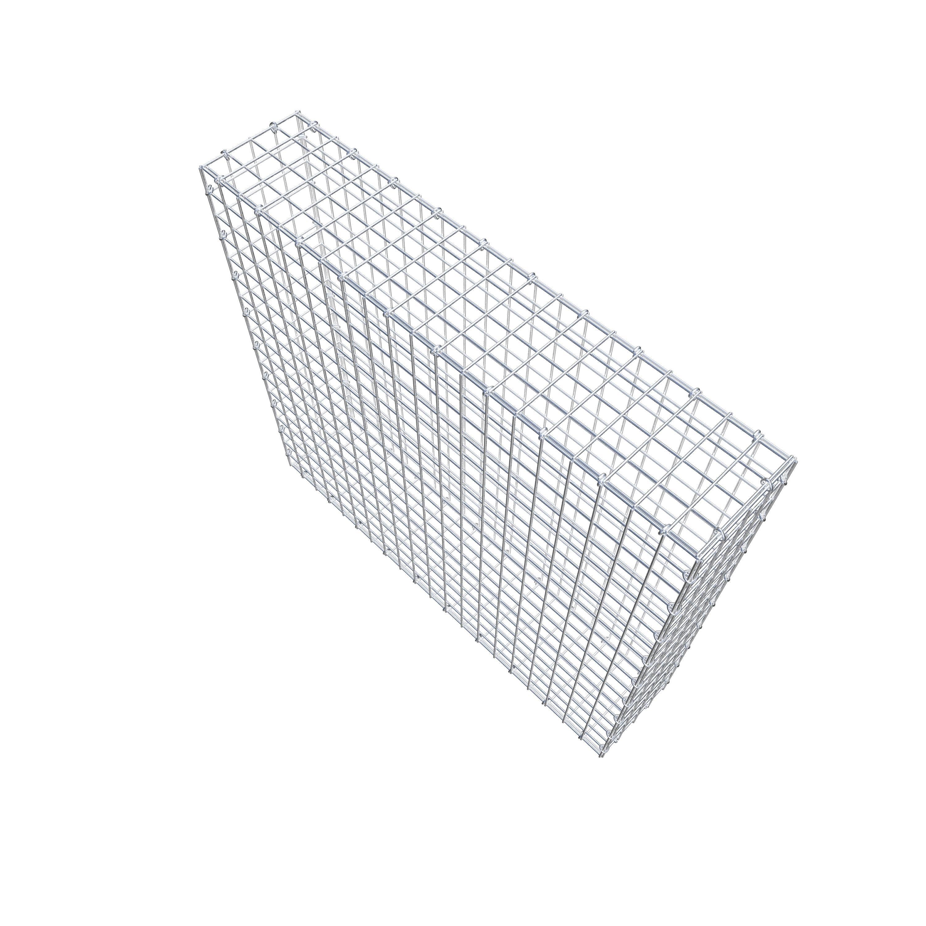 Gabion 100 cm x 90 cm x 20 cm (L x H x D), mesh size 5 cm x 5 cm, C-ring