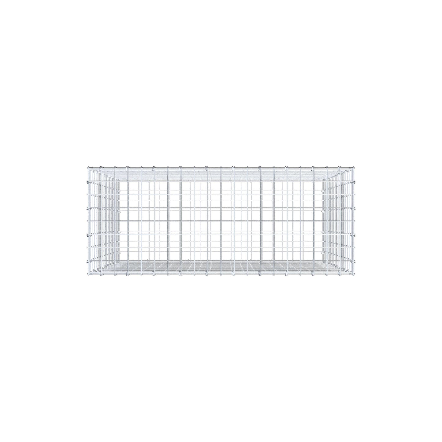 Gabion 100 cm x 90 cm x 40 cm (L x H x D), maskestørrelse 5 cm x 5 cm, C-ring