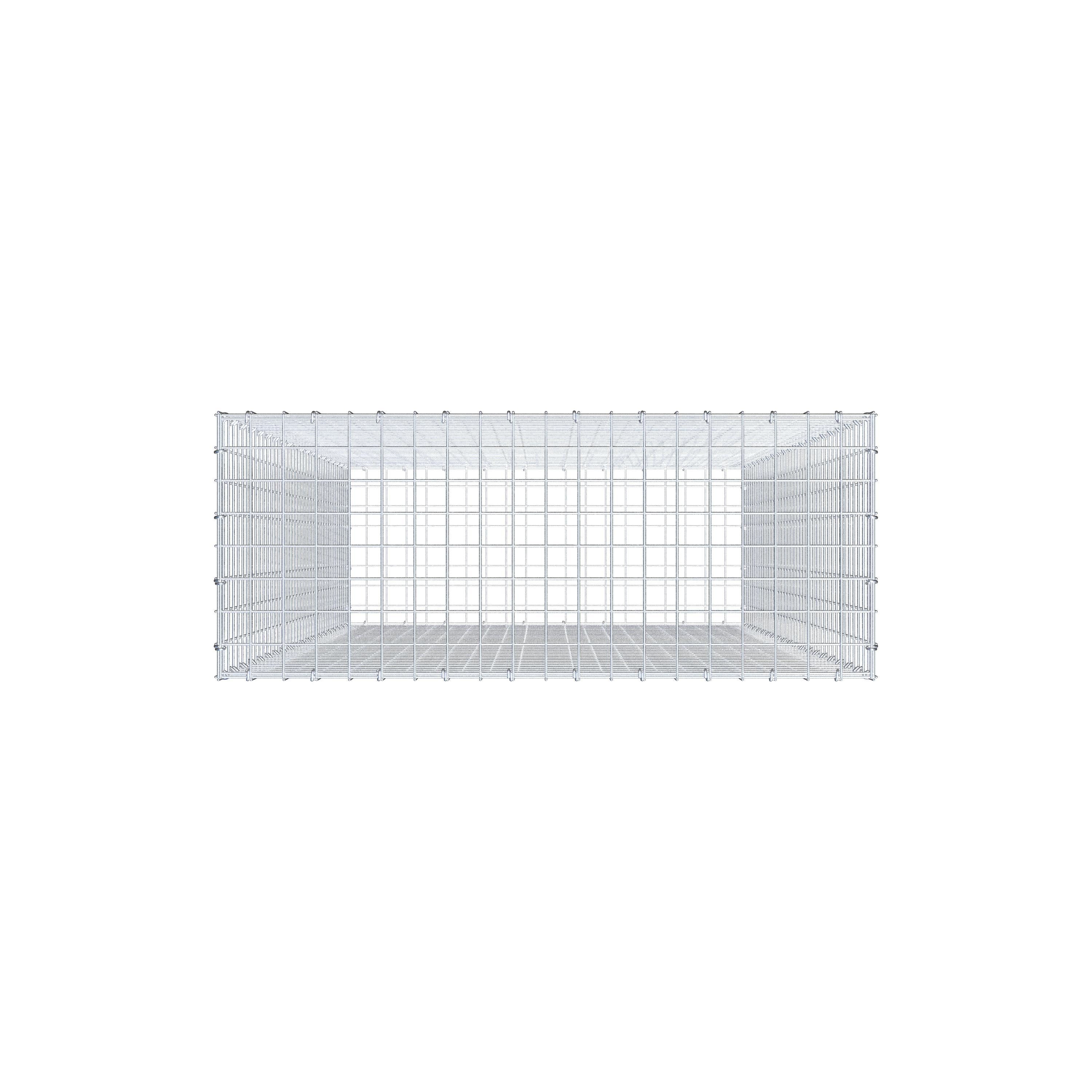 Gabion 200 cm x 100 cm x 40 cm (L x H x D), mesh size 5 cm x 5 cm, C-ring