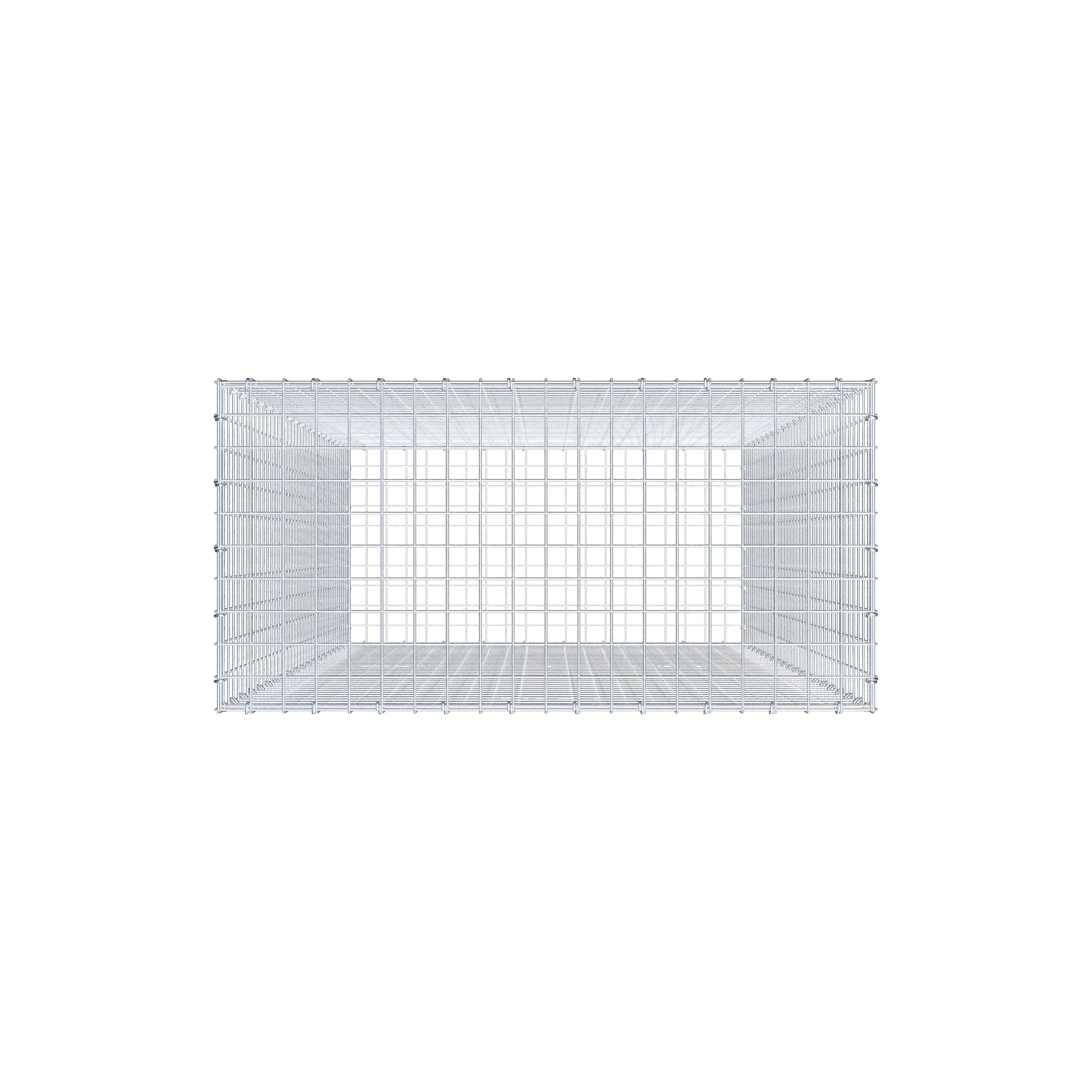 Gabione 200 cm x 100 cm x 50 cm (L x H x T), Maschenweite 5 cm x 5 cm, C-Ring