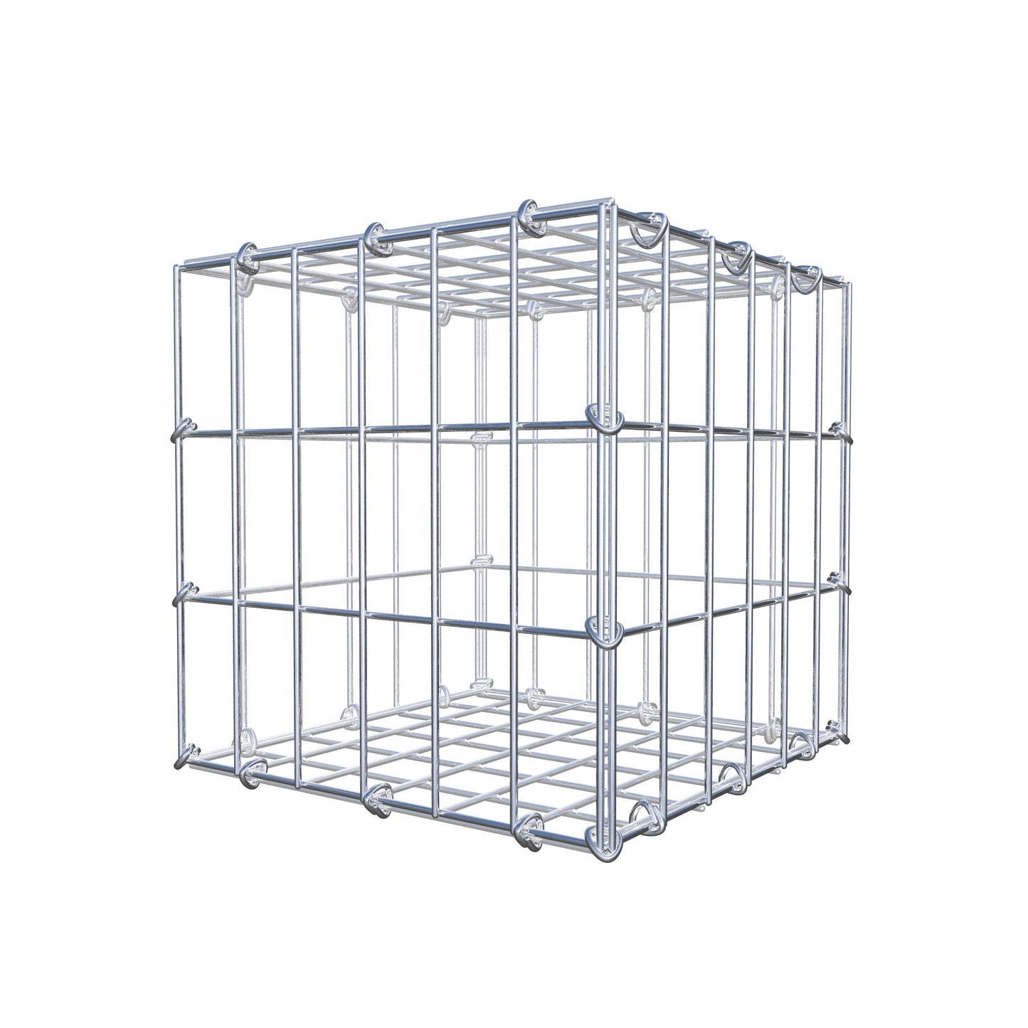 Gabion 30 cm x 30 cm x 30 cm (L x H x D), maskestørrelse 5 cm x 10 cm, C-ring