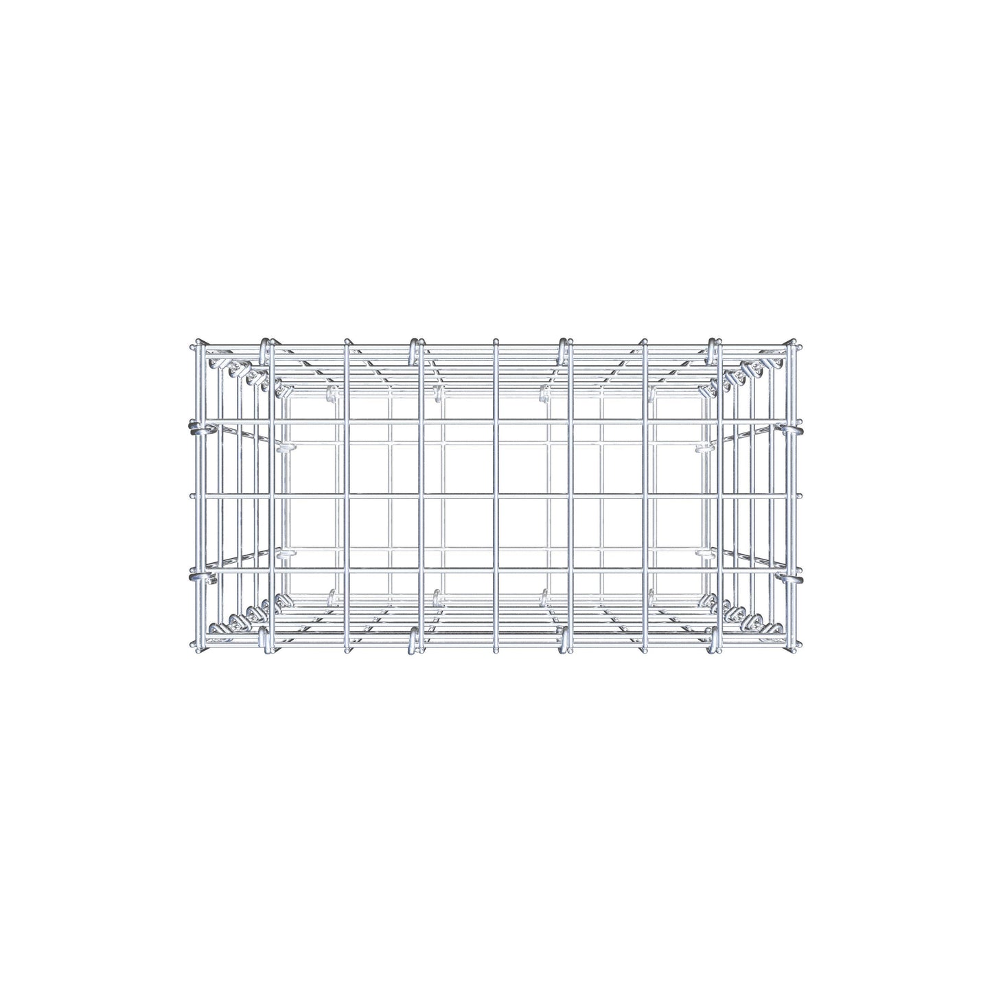 Gabion 50 cm x 40 cm x 20 cm (L x H x D), maskstorlek 5 cm x 10 cm, C-ring