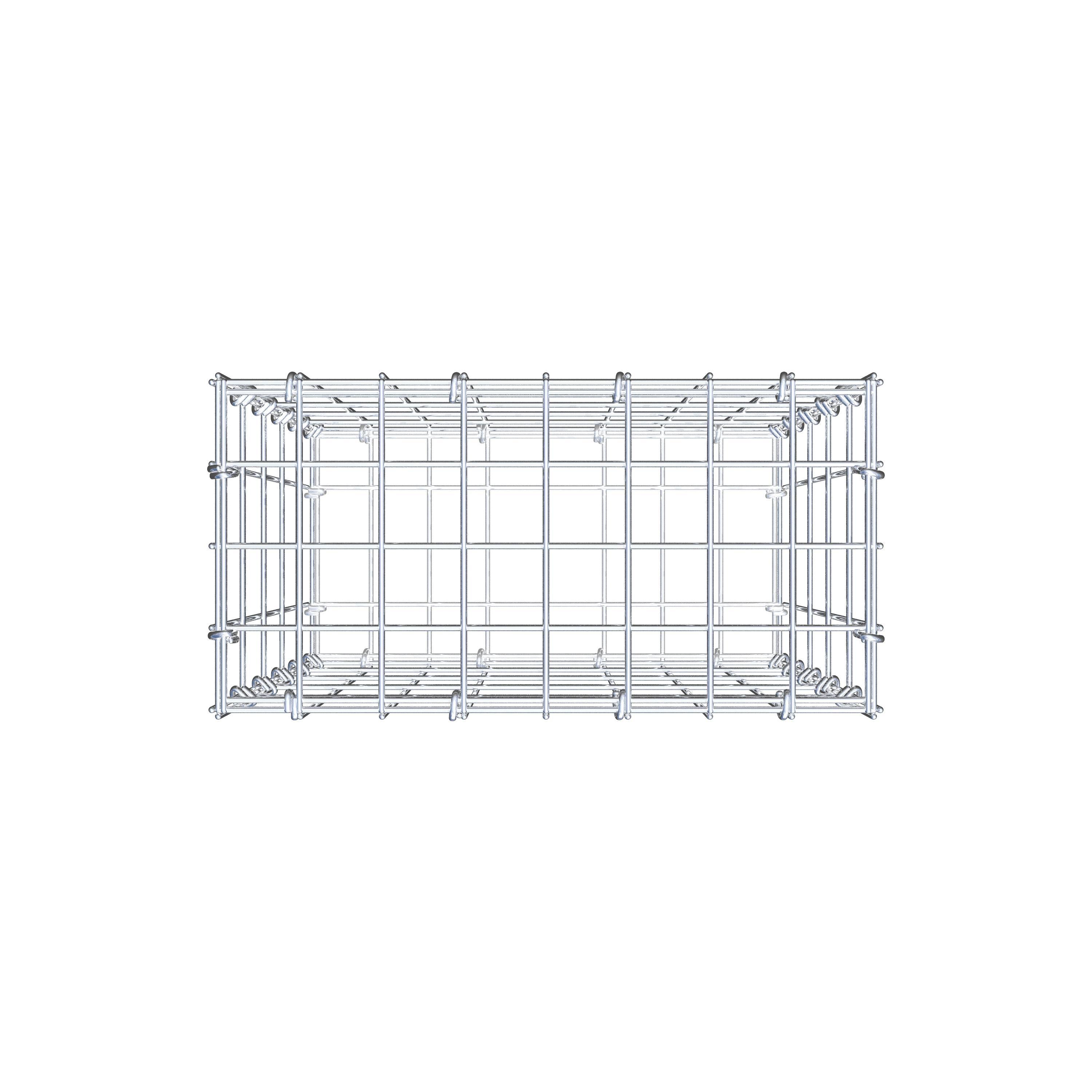 Gabion 50 cm x 40 cm x 20 cm (L x H x D), maskestørrelse 5 cm x 10 cm, C-ring