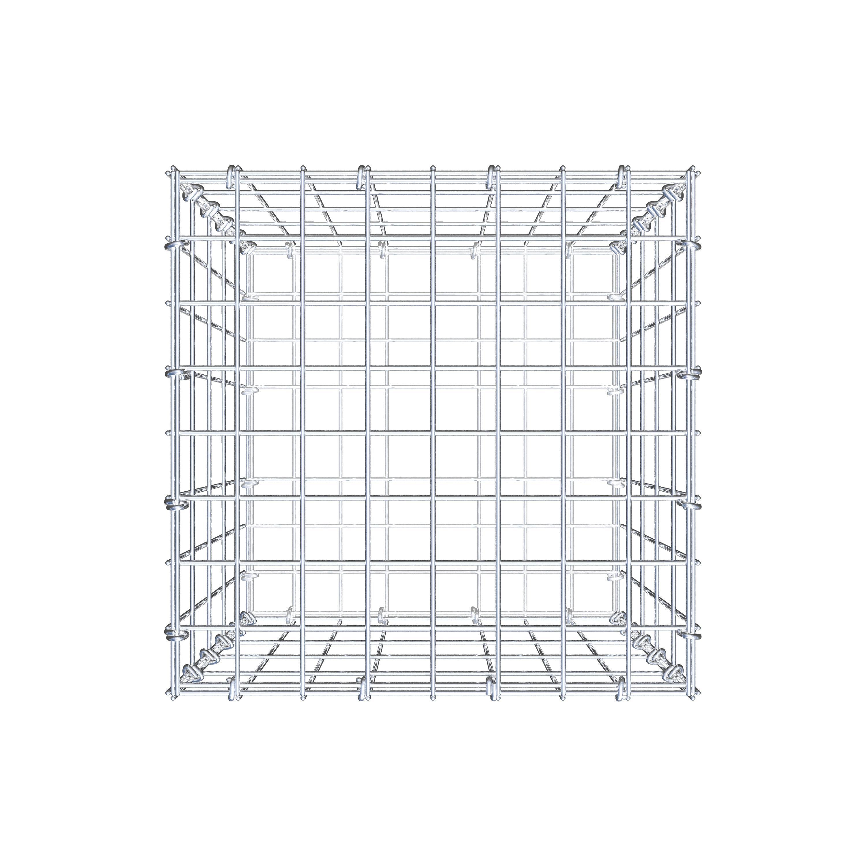 Gabion 50 cm x 40 cm x 40 cm (L x H x D), maskestørrelse 5 cm x 10 cm, C-ring