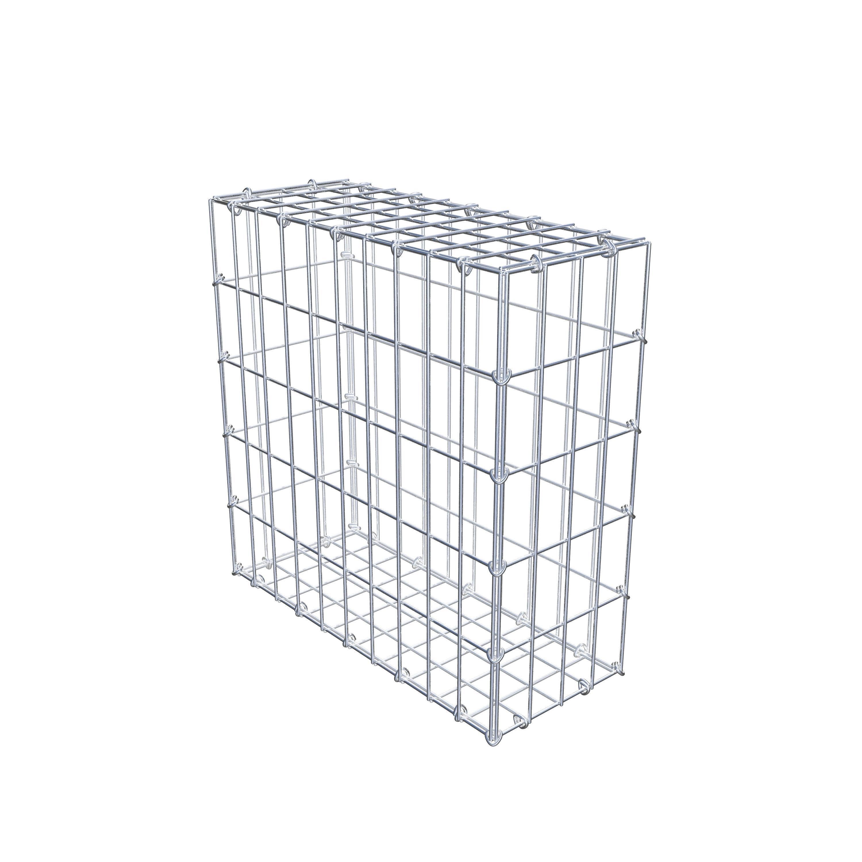 Gabion 50 cm x 50 cm x 20 cm (L x H x D), maskestørrelse 5 cm x 10 cm, C-ring