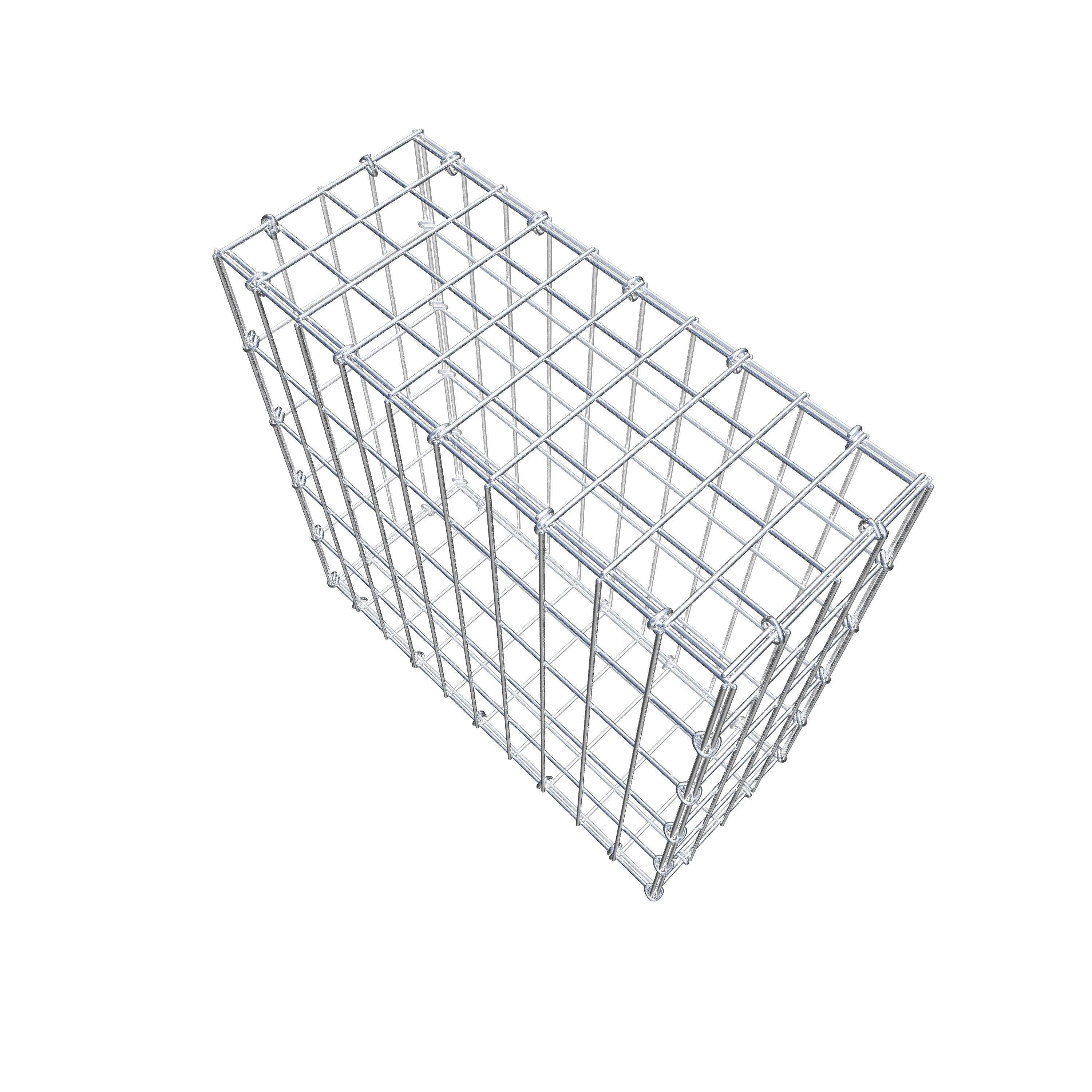 Gabion 50 cm x 50 cm x 20 cm (L x H x D), maskestørrelse 5 cm x 10 cm, C-ring