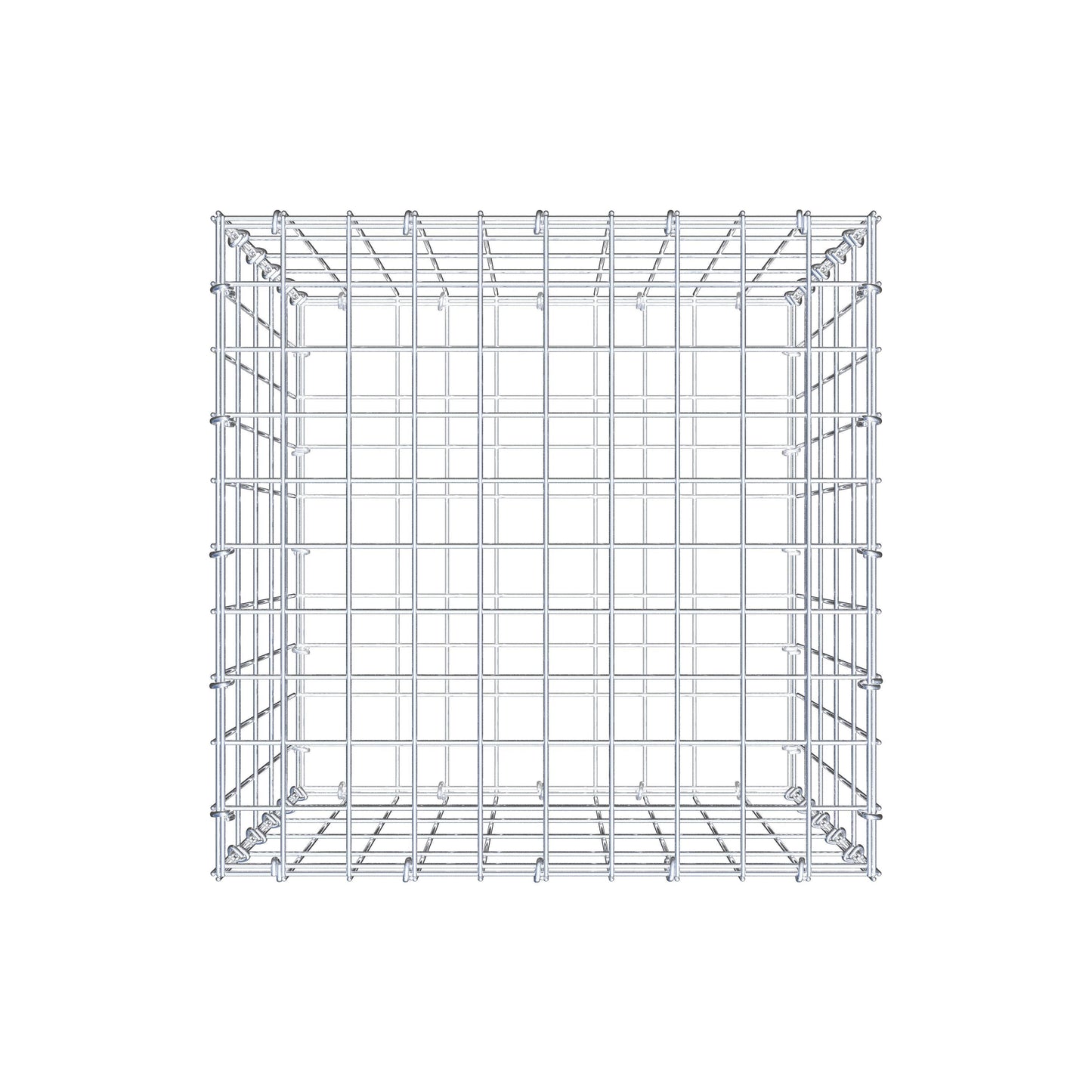 Gabion 50 cm x 50 cm x 50 cm (L x H x D), maskestørrelse 5 cm x 10 cm, C-ring