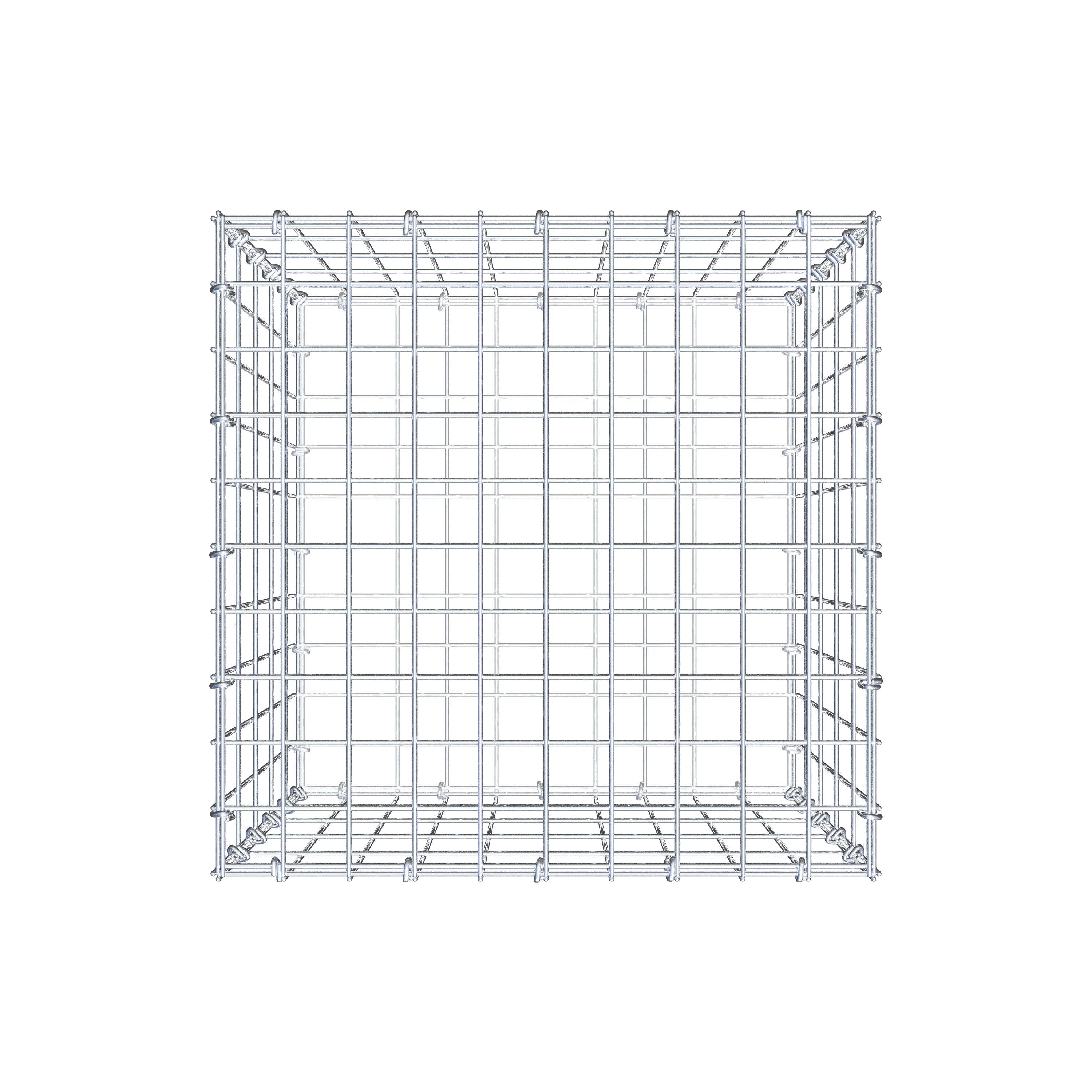 Gabion 50 cm x 50 cm x 50 cm (L x H x D), maskestørrelse 5 cm x 10 cm, C-ring