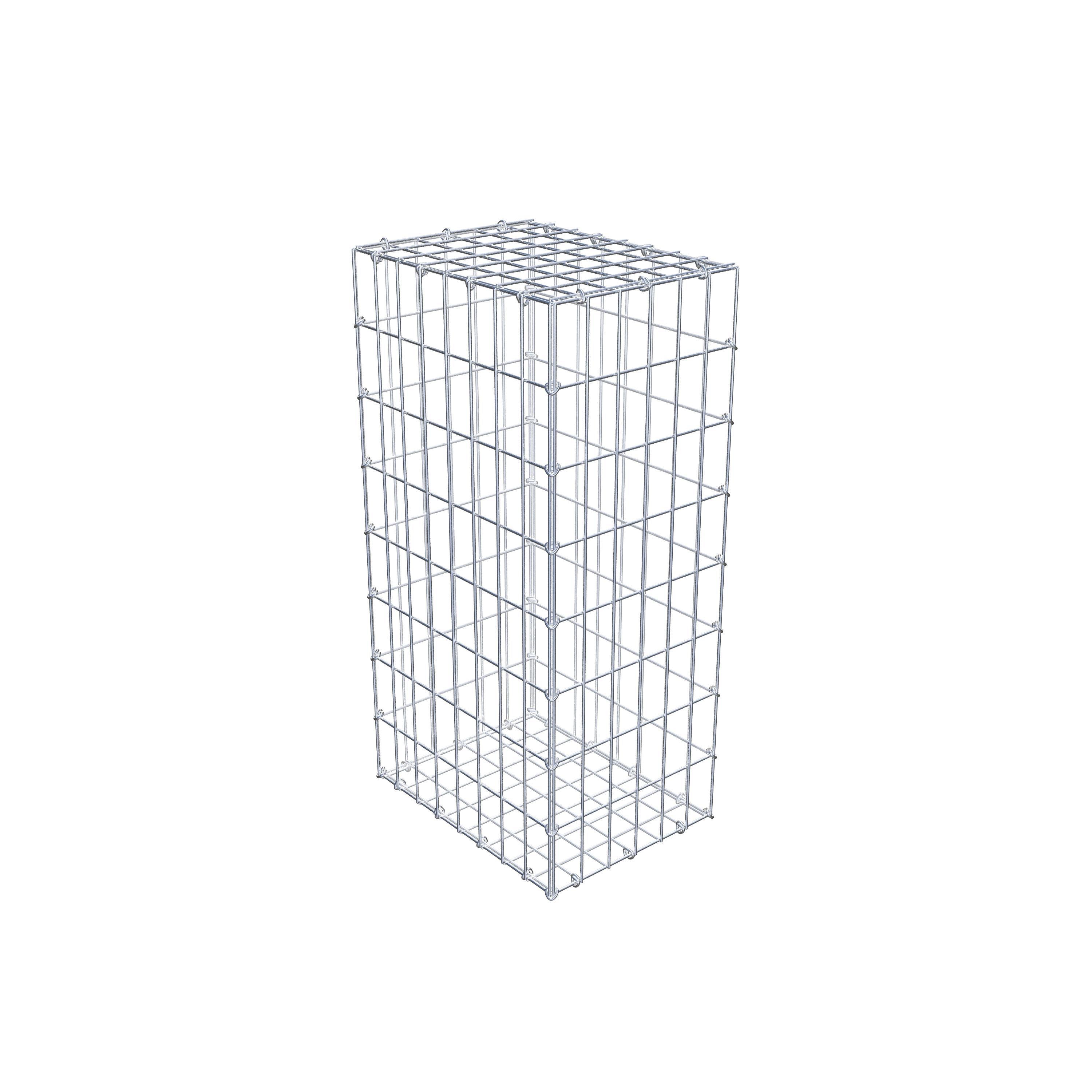 Gabion 80 cm x 40 cm x 30 cm (L x H x D), maskestørrelse 5 cm x 10 cm, C-ring