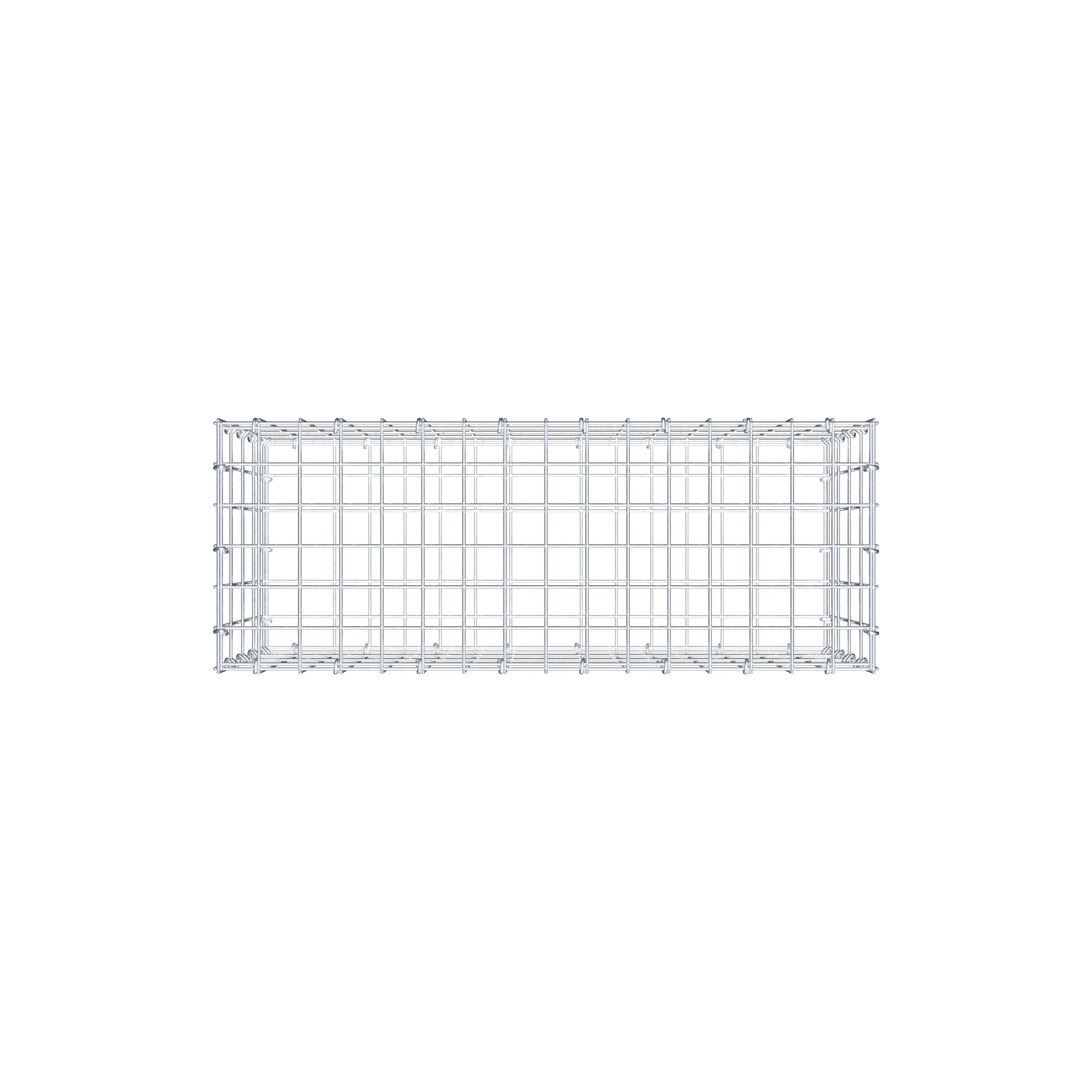 Gabione 80 cm x 40 cm x 30 cm (L x H x T), Maschenweite 5 cm x 10 cm, C-Ring