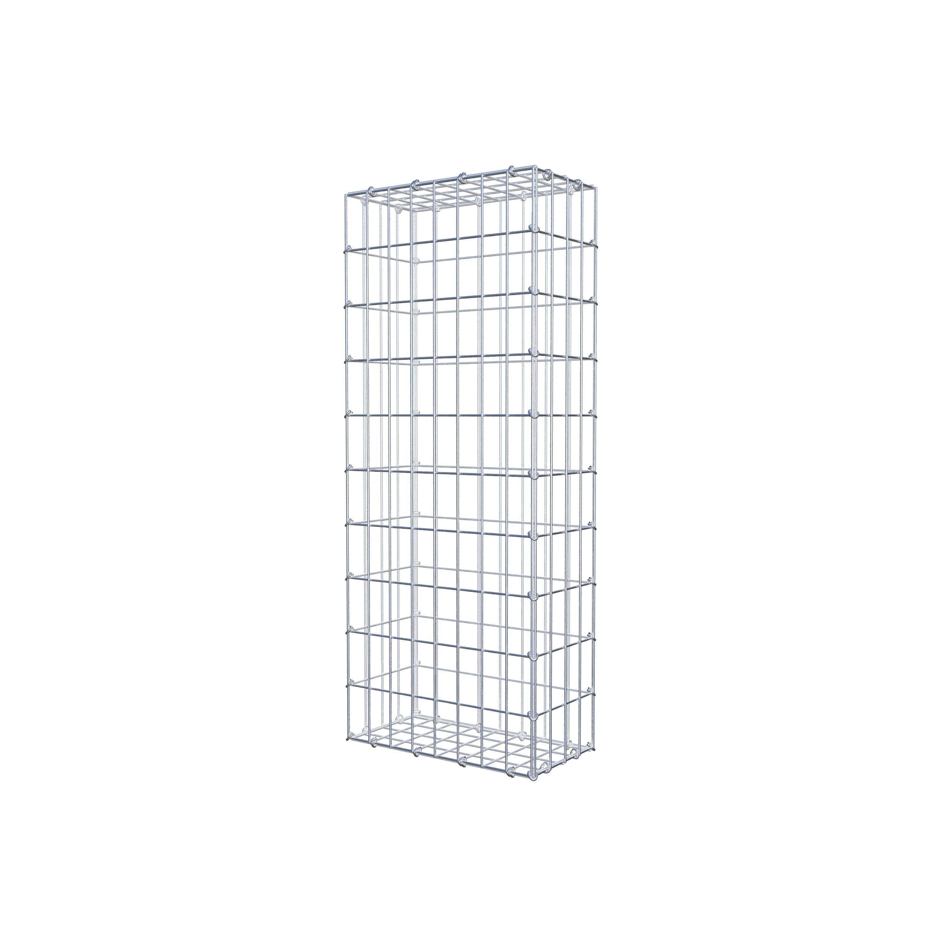 Gabion 100 cm x 20 cm x 40 cm (L x H x D), maskestørrelse 5 cm x 10 cm, C-ring