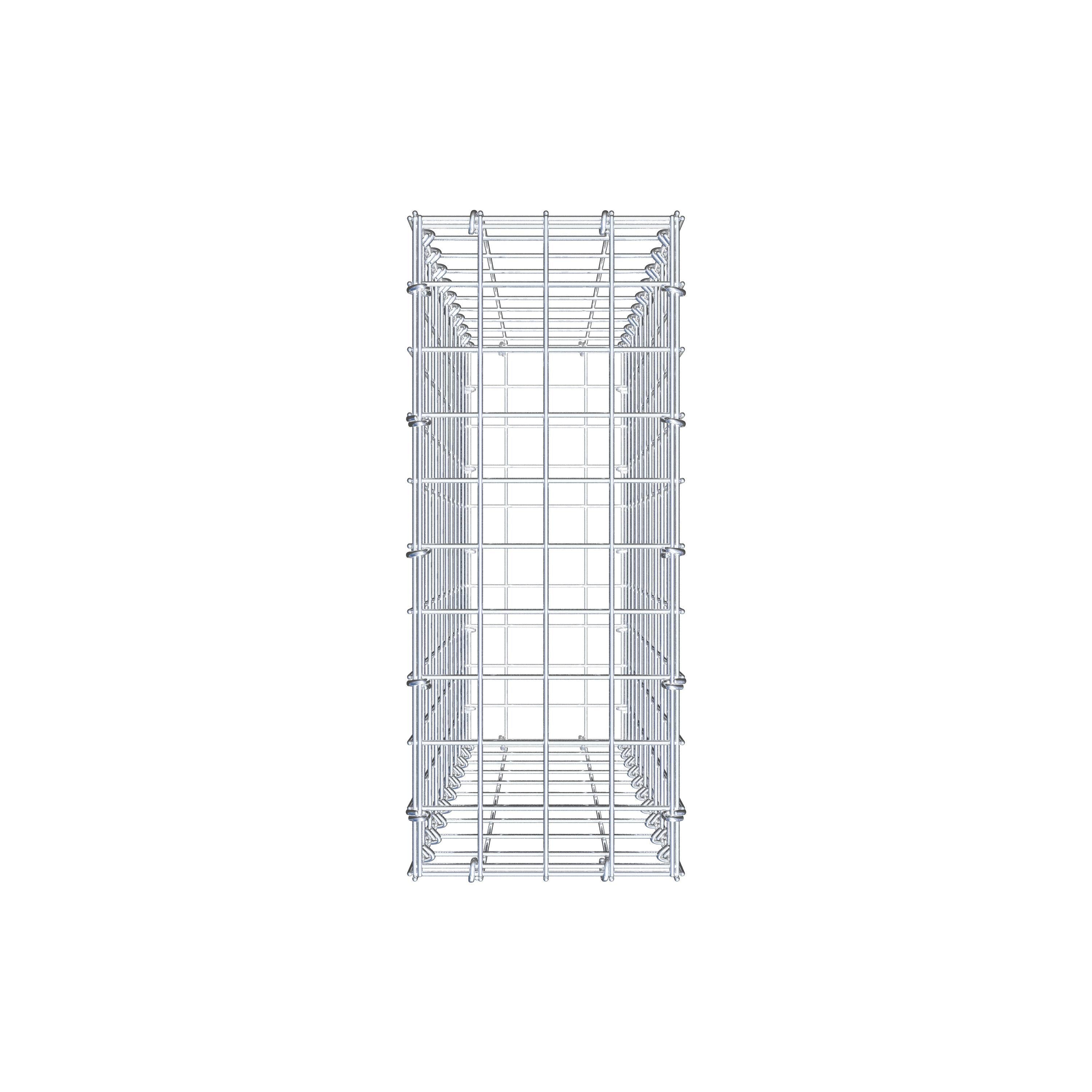 Gabion 100 cm x 20 cm x 50 cm (L x H x D), maskestørrelse 5 cm x 10 cm, C-ring