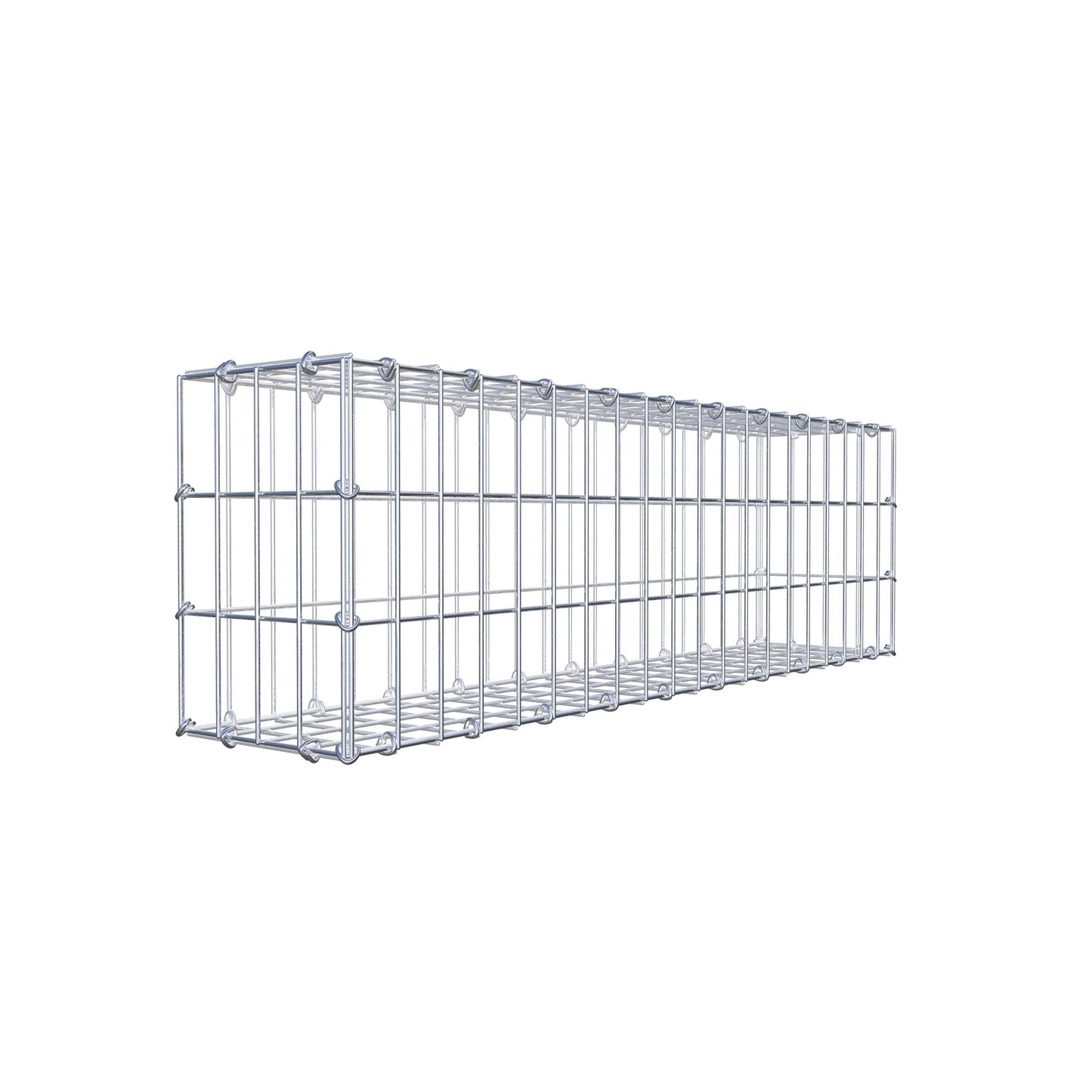 Gabião 100 cm x 30 cm x 20 cm (C x A x P), malhagem 5 cm x 10 cm, anel C