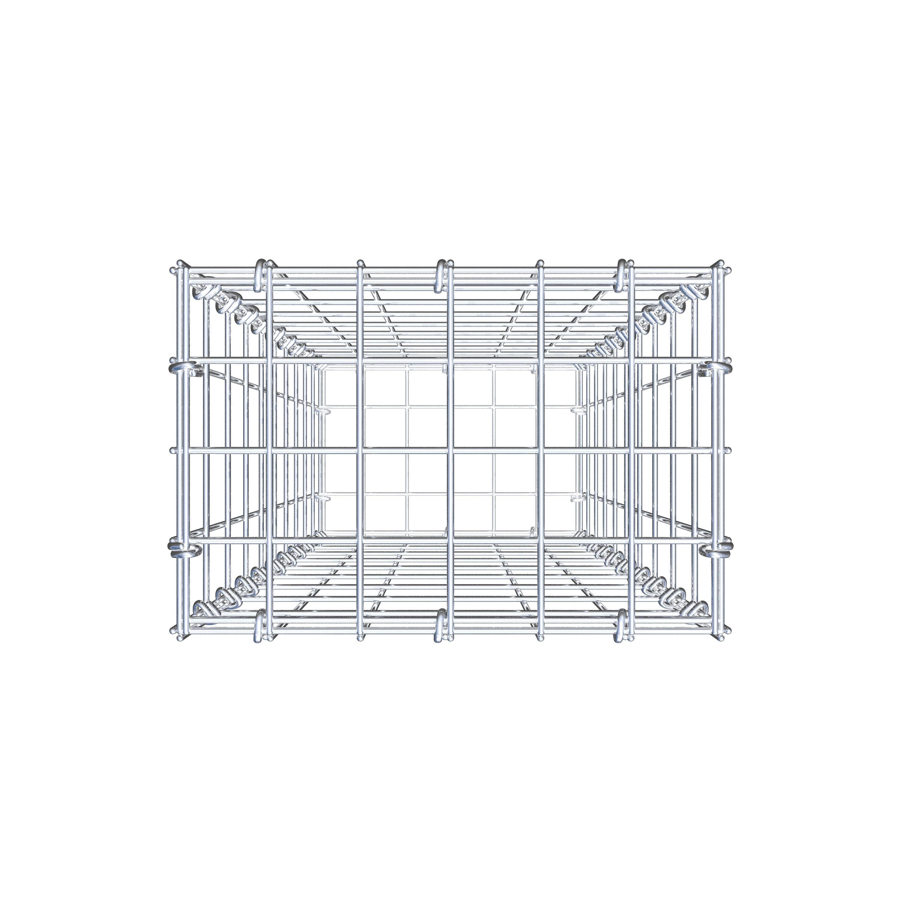 Gabione 100 cm x 30 cm x 20 cm (L x H x T), Maschenweite 5 cm x 10 cm, C-Ring