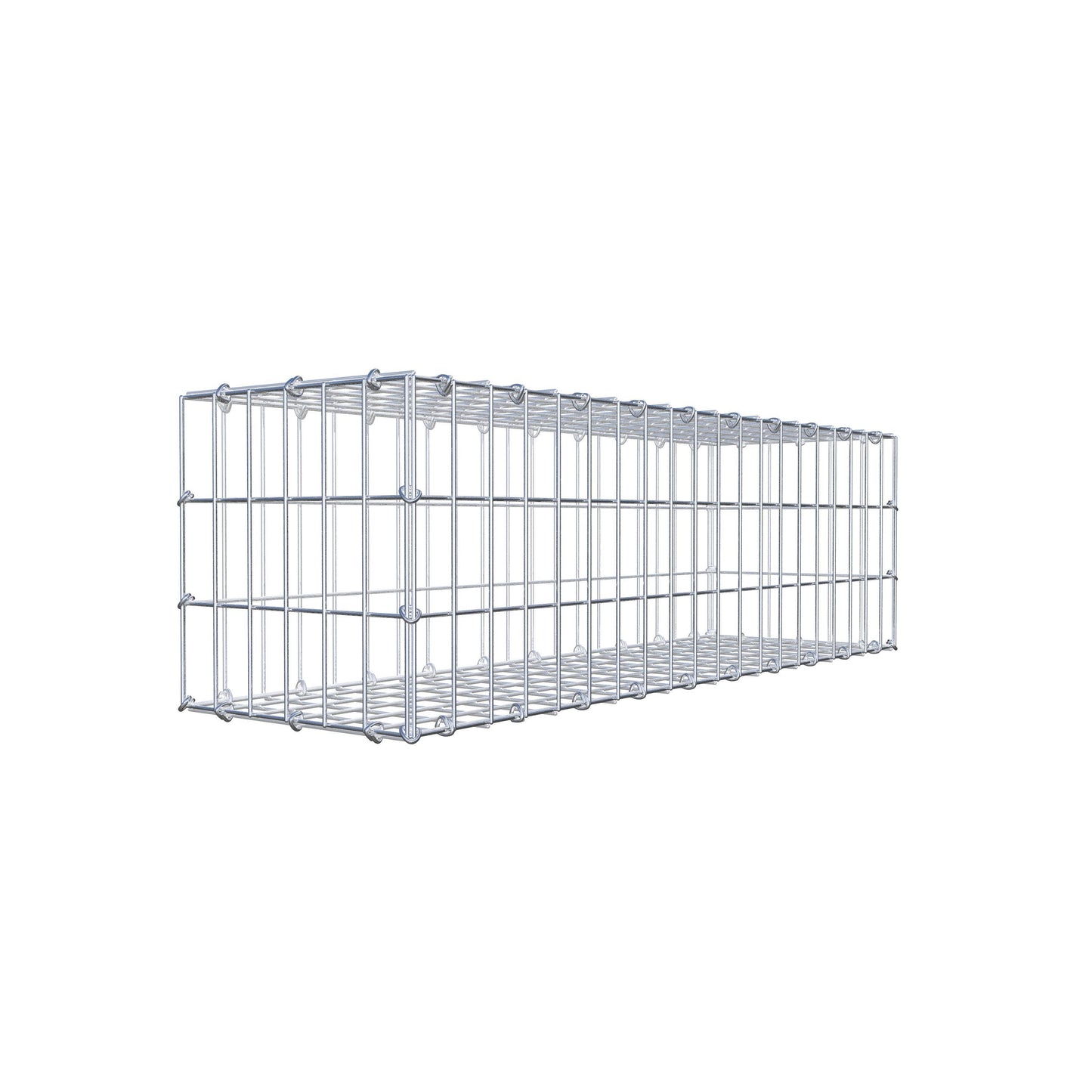 Gabião 100 cm x 30 cm x 30 cm (C x A x P), malhagem 5 cm x 10 cm, anel C