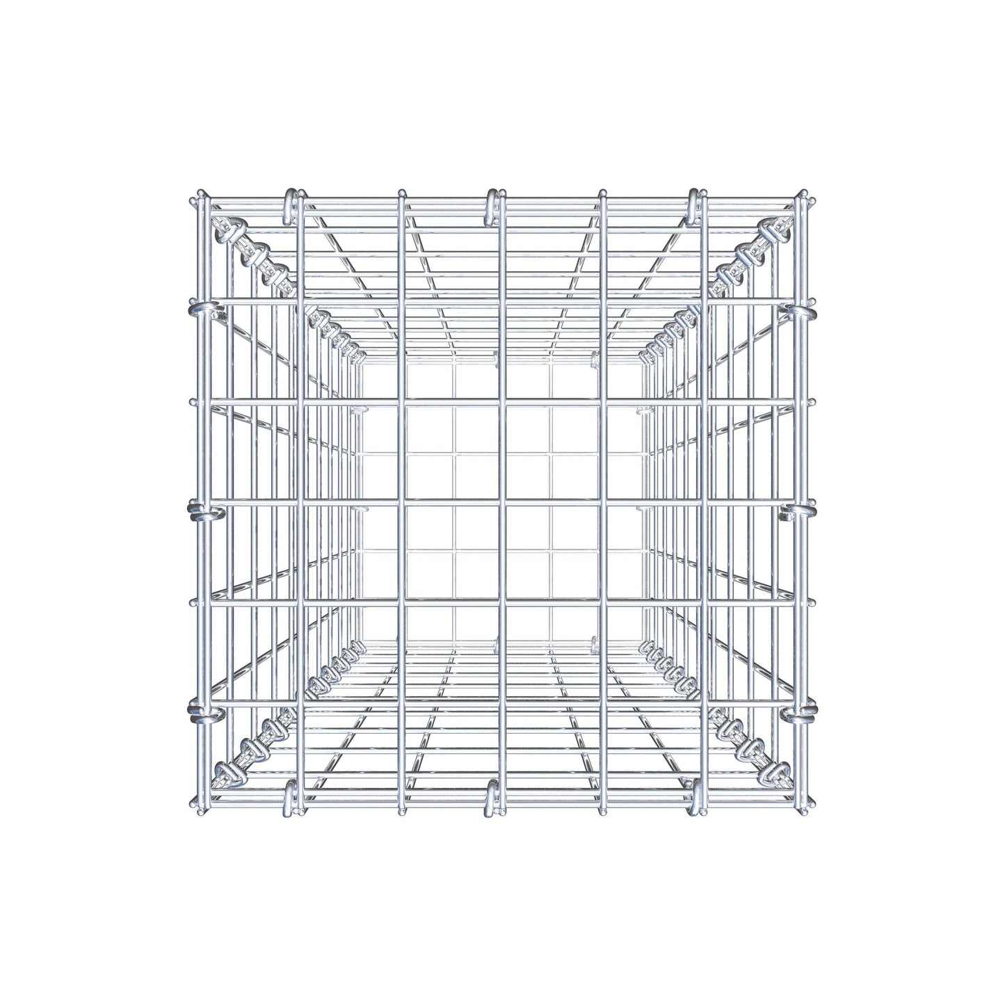 Gabião 100 cm x 30 cm x 30 cm (C x A x P), malhagem 5 cm x 10 cm, anel C