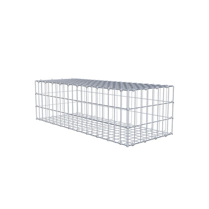 Gabion 100 cm x 30 cm x 40 cm (L x H x P), mailles 5 cm x 10 cm, anneau en C