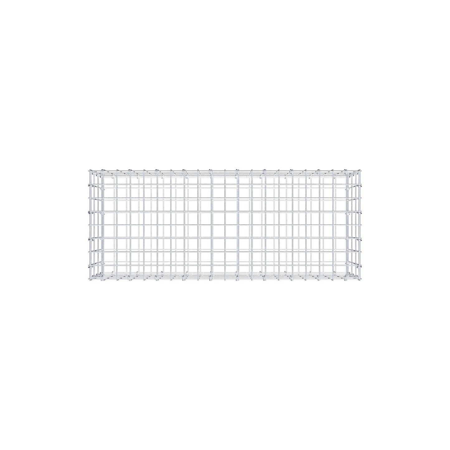 Gabion 100 cm x 30 cm x 40 cm (L x H x P), mailles 5 cm x 10 cm, anneau en C