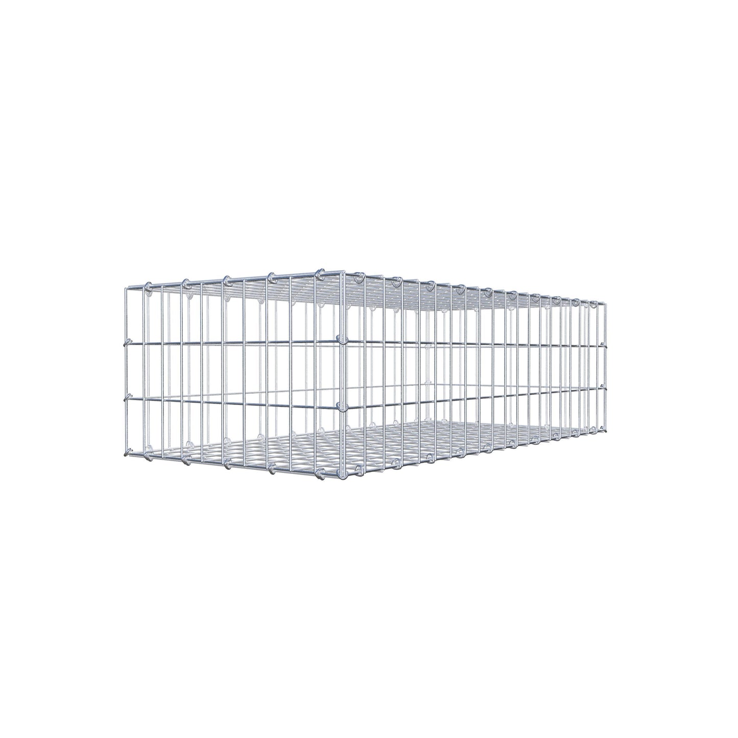 Gabion 100 cm x 30 cm x 50 cm (L x H x P), mailles 5 cm x 10 cm, anneau en C