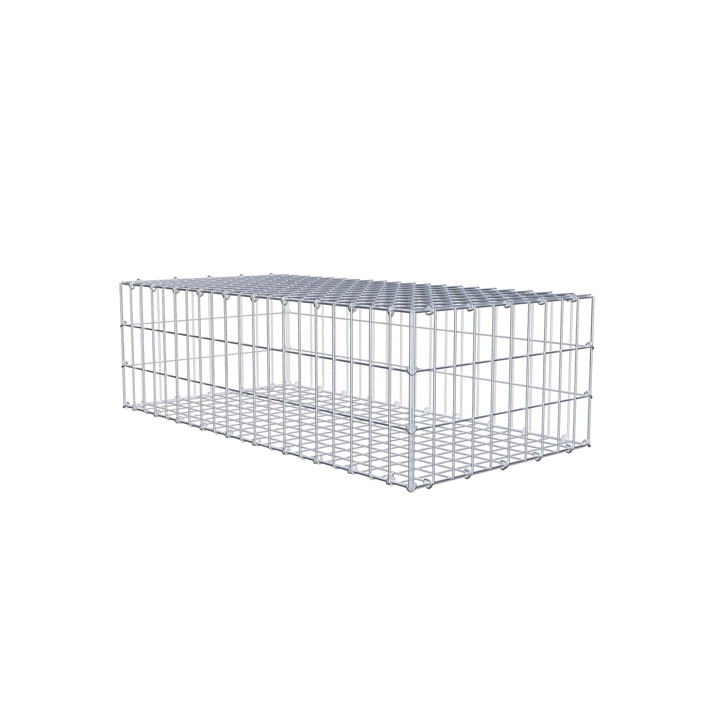 Gabion 100 cm x 30 cm x 50 cm (L x H x P), mailles 5 cm x 10 cm, anneau en C