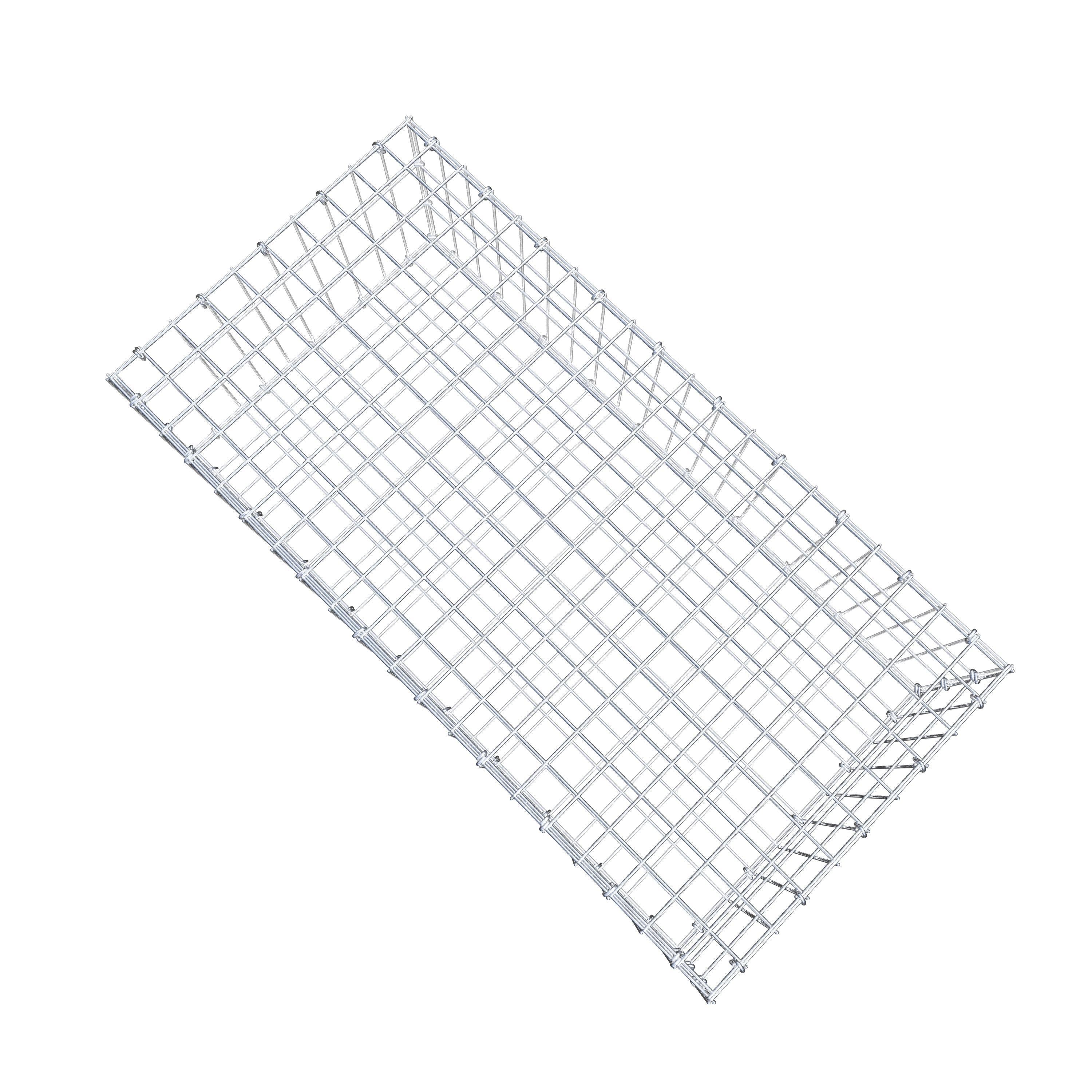 Gabion 100 cm x 30 cm x 50 cm (L x H x D), maskestørrelse 5 cm x 10 cm, C-ring