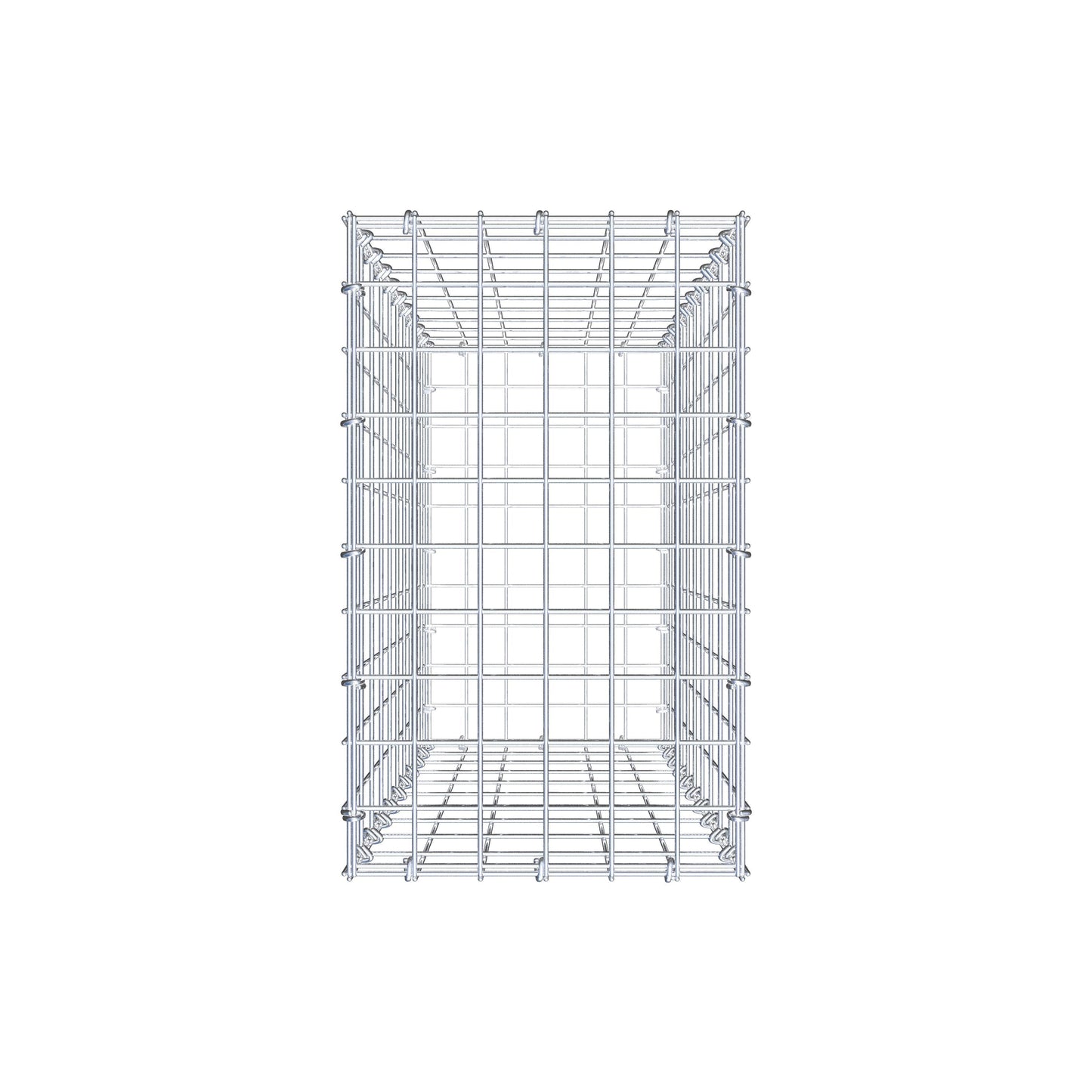 Gabion 100 cm x 30 cm x 50 cm (L x H x P), mailles 5 cm x 10 cm, anneau en C